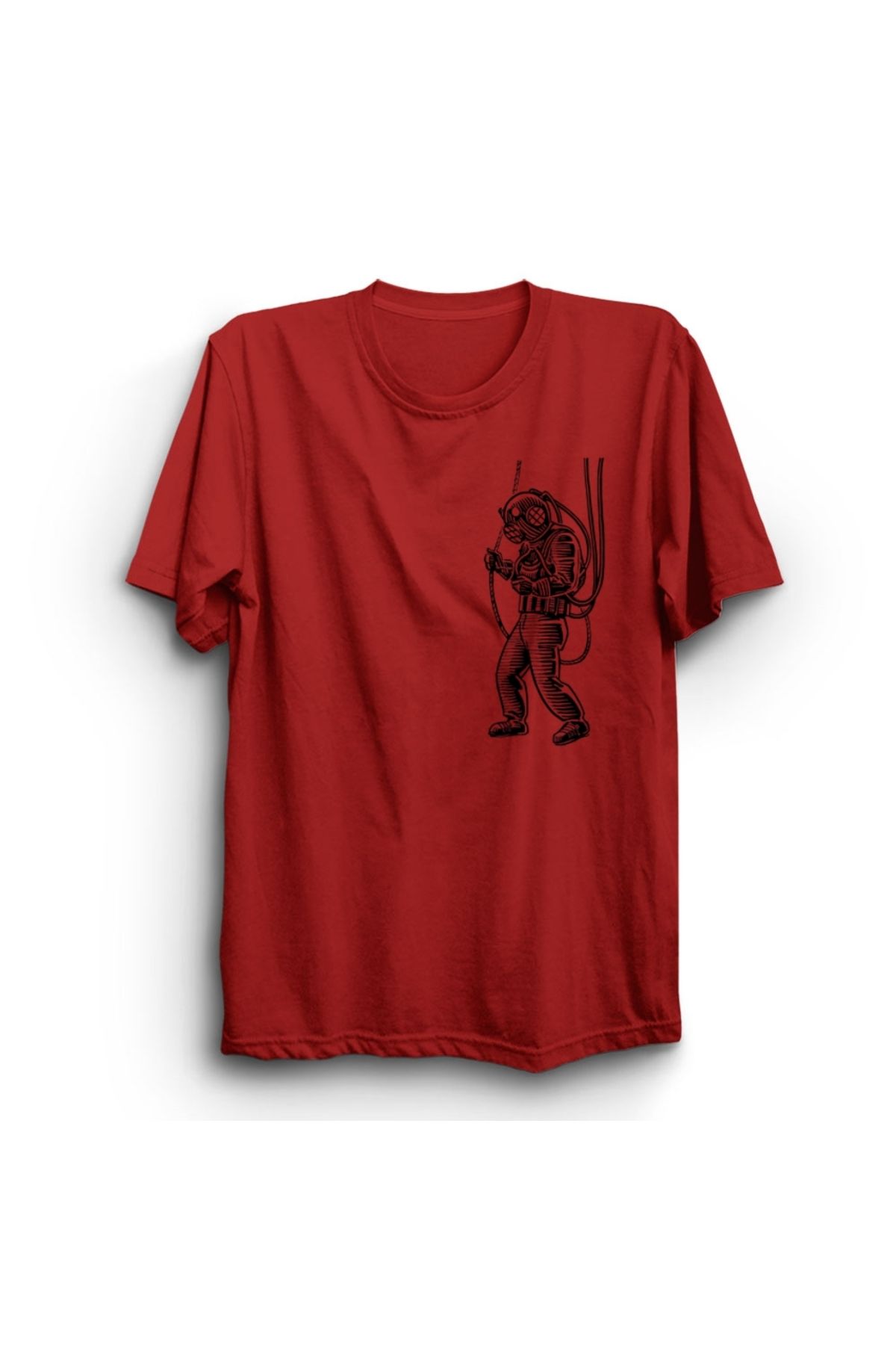 The Fame Dalgıç, Denizaltı, Deep Sea, Under The Sea Baskılı, Unisex, %100 Pamuk Tişört