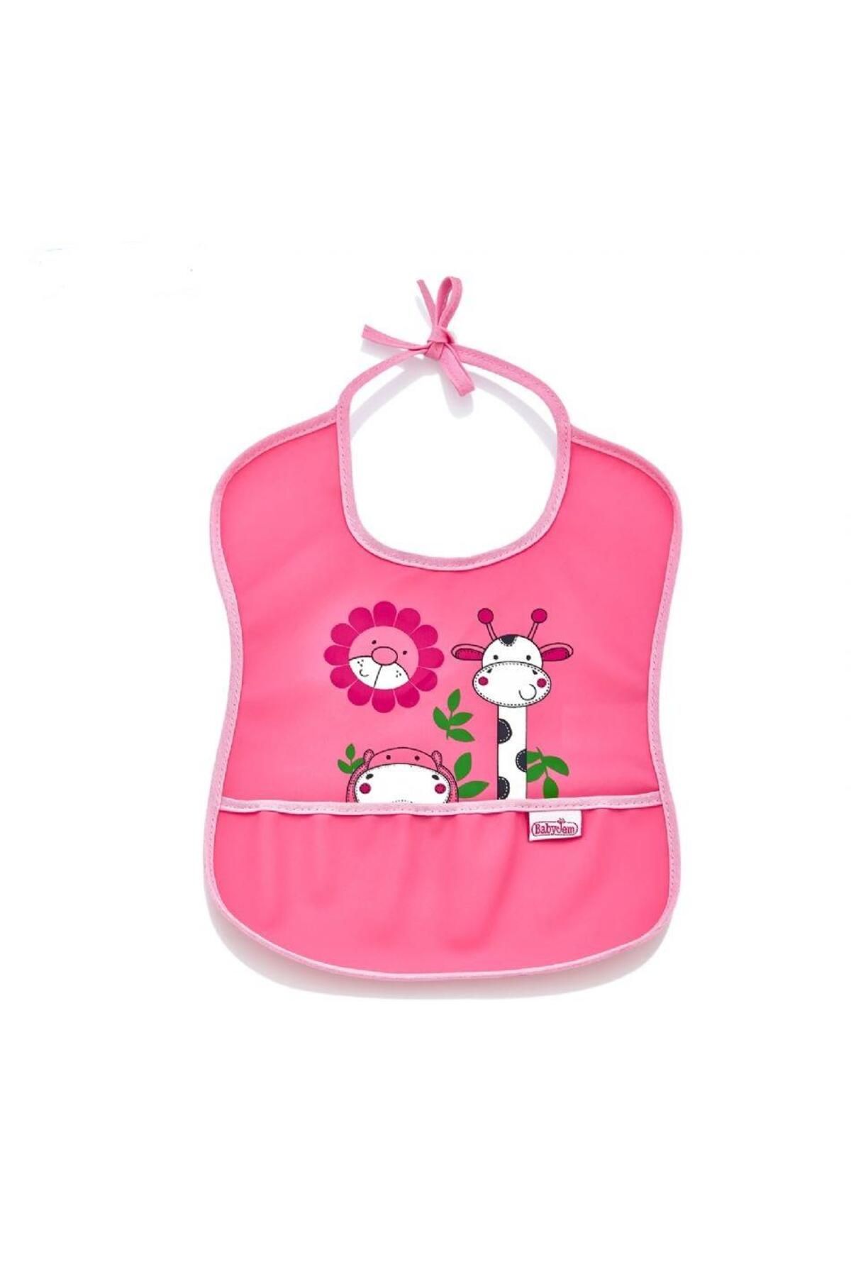 Skygo BabyJem Poli Muşamba Küçük Mama Önlüğü 030 Pembe