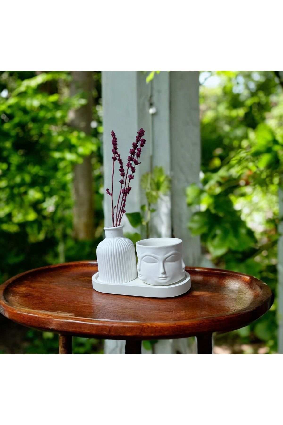 SerenityHaven 3 lü Set Dekoratif Vazo Organizer Tabak Adler Binbir surat Havelka Saksı Şık saksı