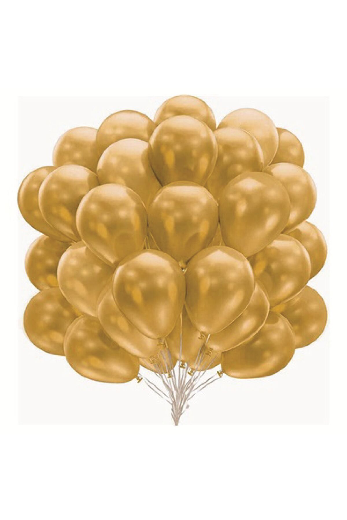 PARTİMİO PARTİ MALZEMELERİ 10'lu Metalik Gold Balon 12'' 30cm