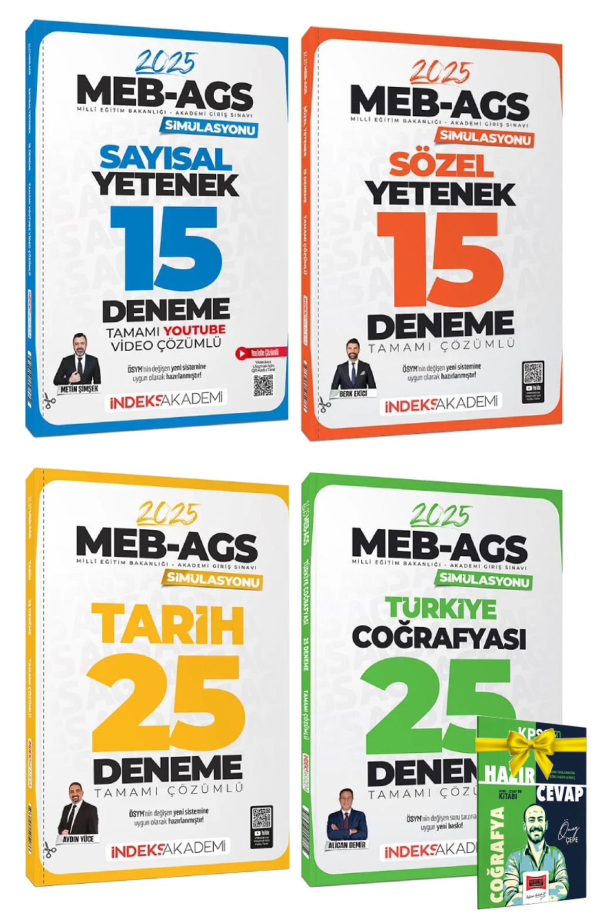 İndeks Akademi 2025 İndeks Akademi MEB AGS Sayısal Sözel Denemeler+Tarih Deneme+Türkiye Coğrafyası Deneme