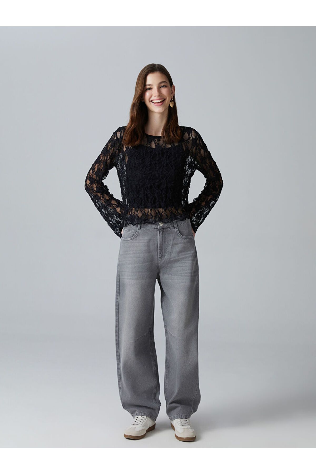 LC Waikiki Yeni Sezon Slouchy Fit Genc Kiz Jean Pantolon - S5OR09Z4