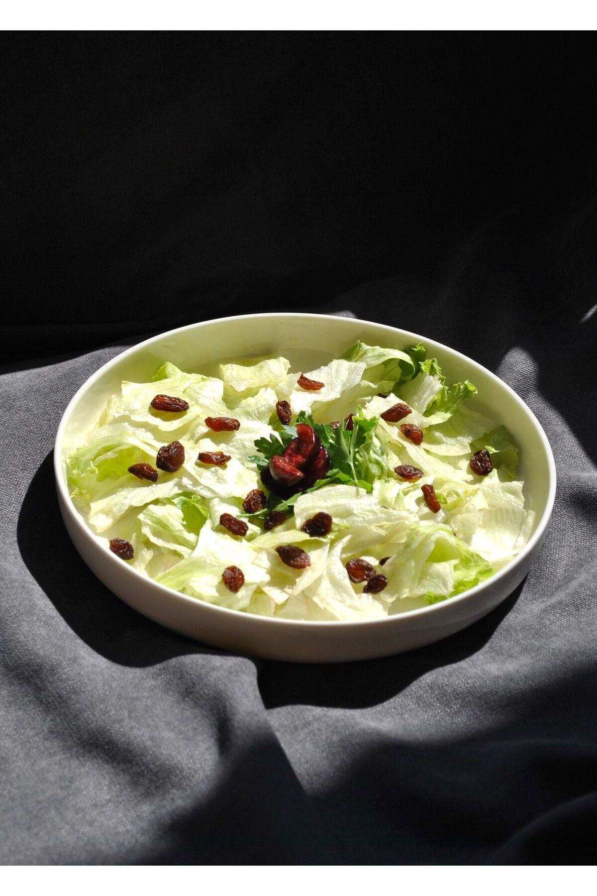 Qualitev Modern Porselen Beyaz Krem 22 Cm Orta Salata Kasesi Bowl Kase Sunum Meze Servis Tabak- 1 Adet