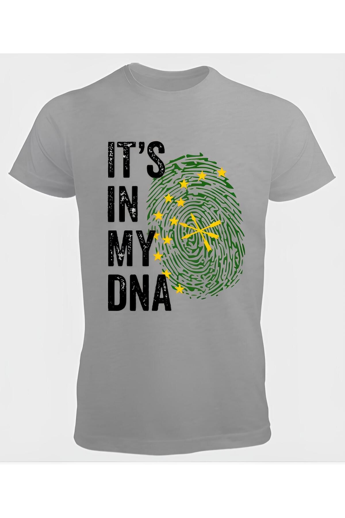 DZİWAWA ITS IN MY DNA Baskılı Erkek T shirt