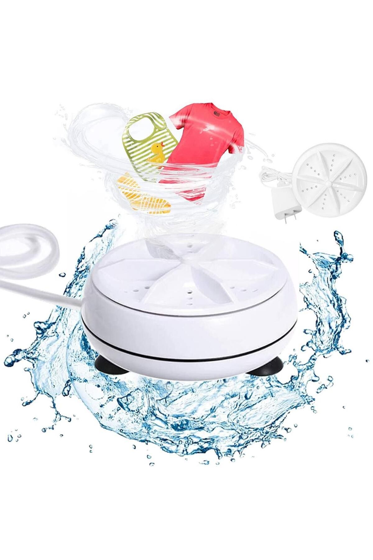 SUNUP Taşınabilir Mini Ultrasonik USB'li Yıkama Makinesi