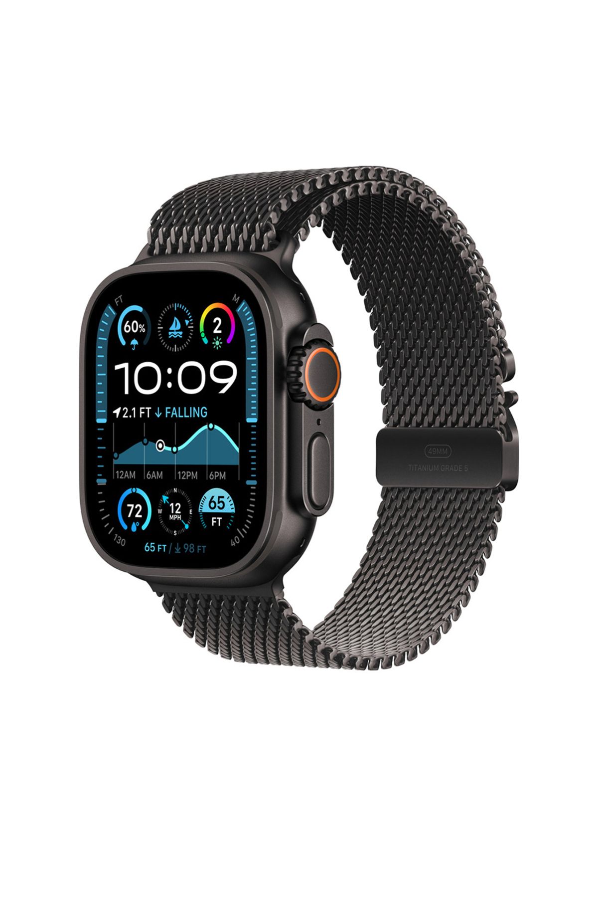Başkenttekno Apple Watch Ultra 49mm KRD-100 Titanyum Hasır Kordon