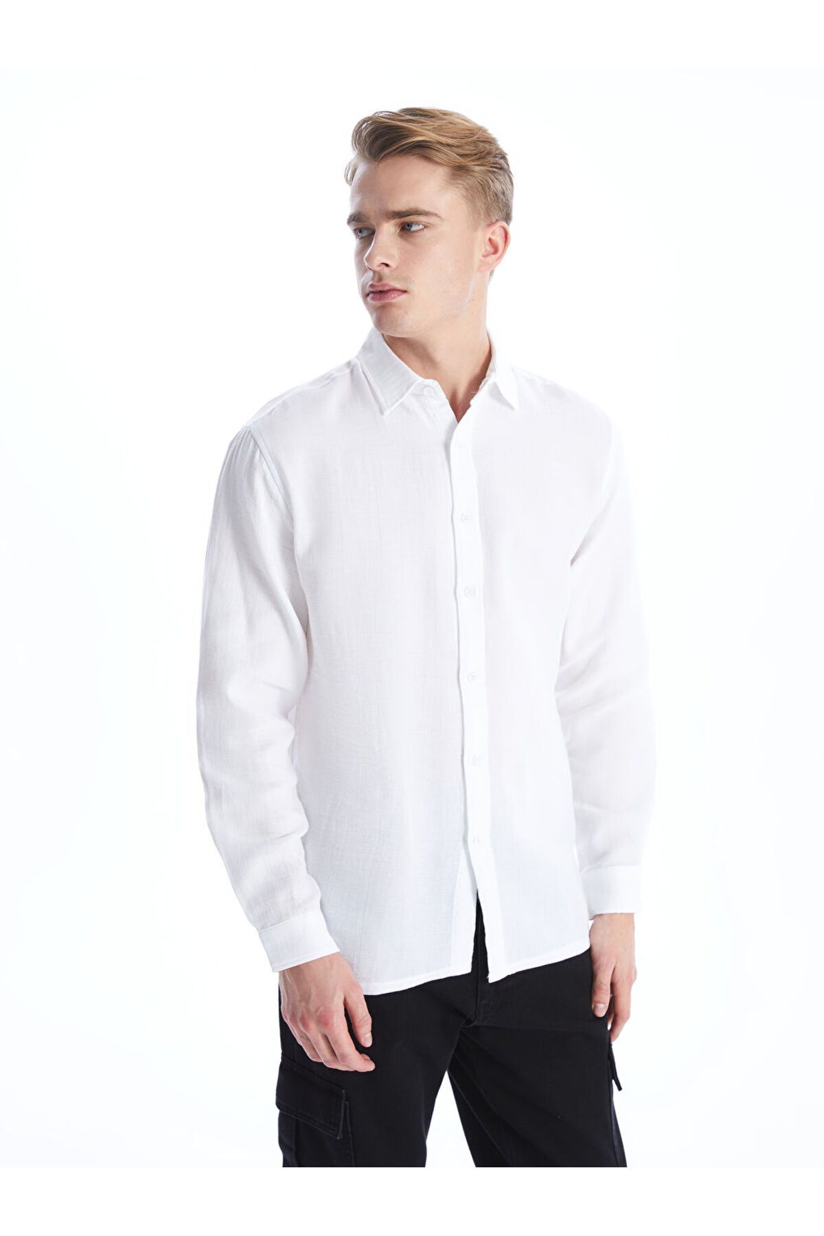 LC Waikiki Yeni Sezon Regular Fit Uzun Kollu Erkek Gomlek - S4AI90Z8