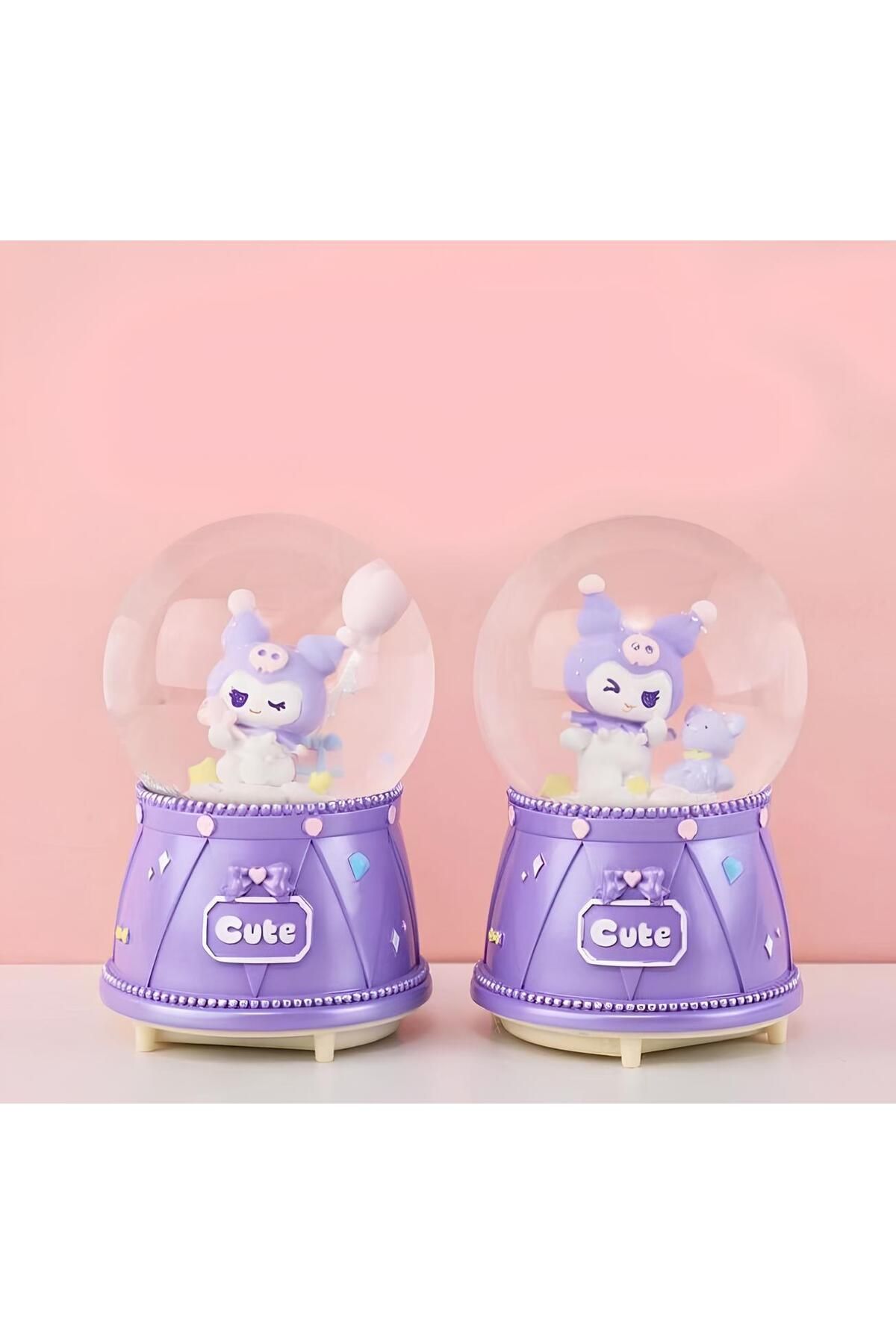 D&M Life Collection Kuromi Işıklı Müzikli Kar Küresi Orta Boy Model 3