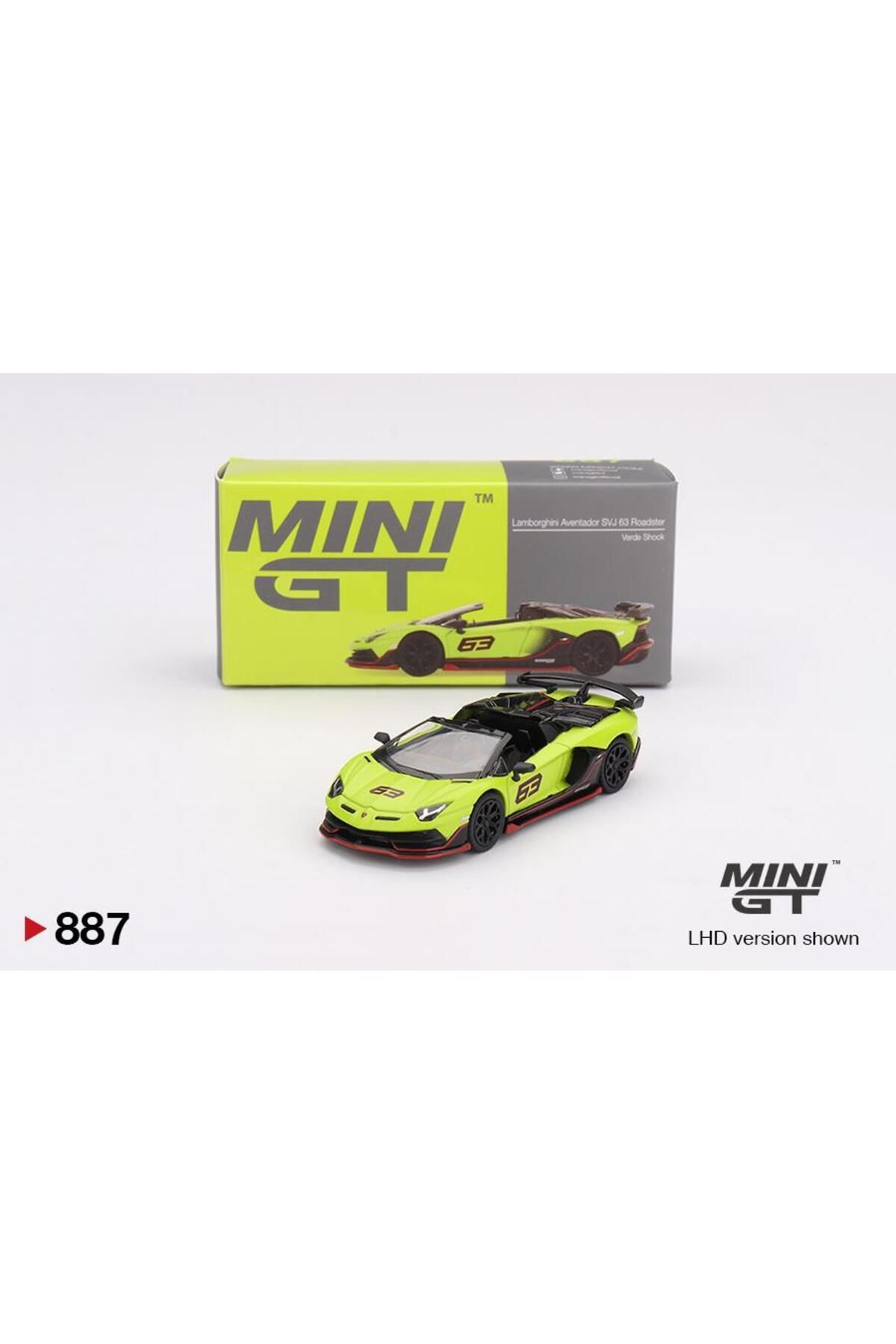 mini gt Lamborghini Aventador SVJ 63 Roadster Verde Shock 887