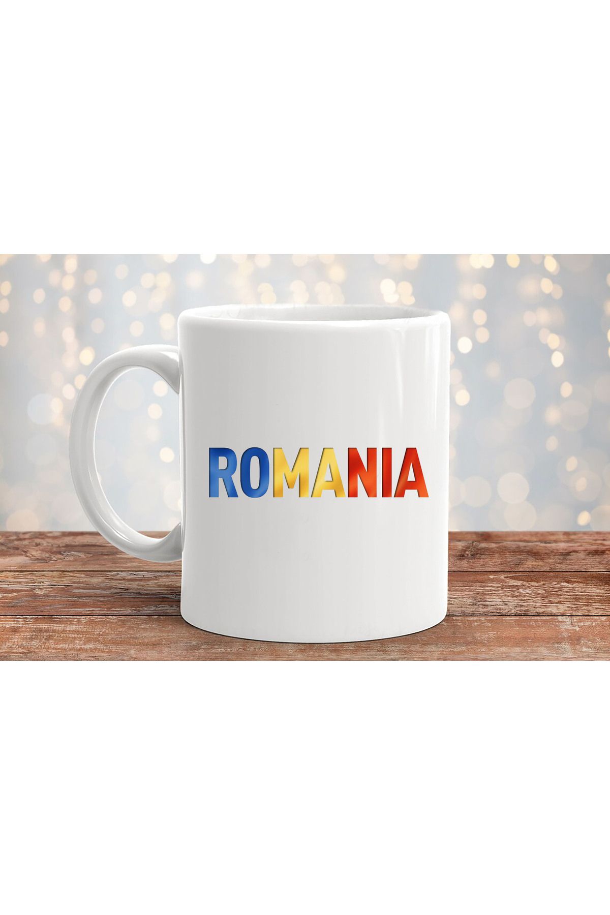 sielta Romanya Romania Baskılı Hediyelik Porselen Kupa Bardak