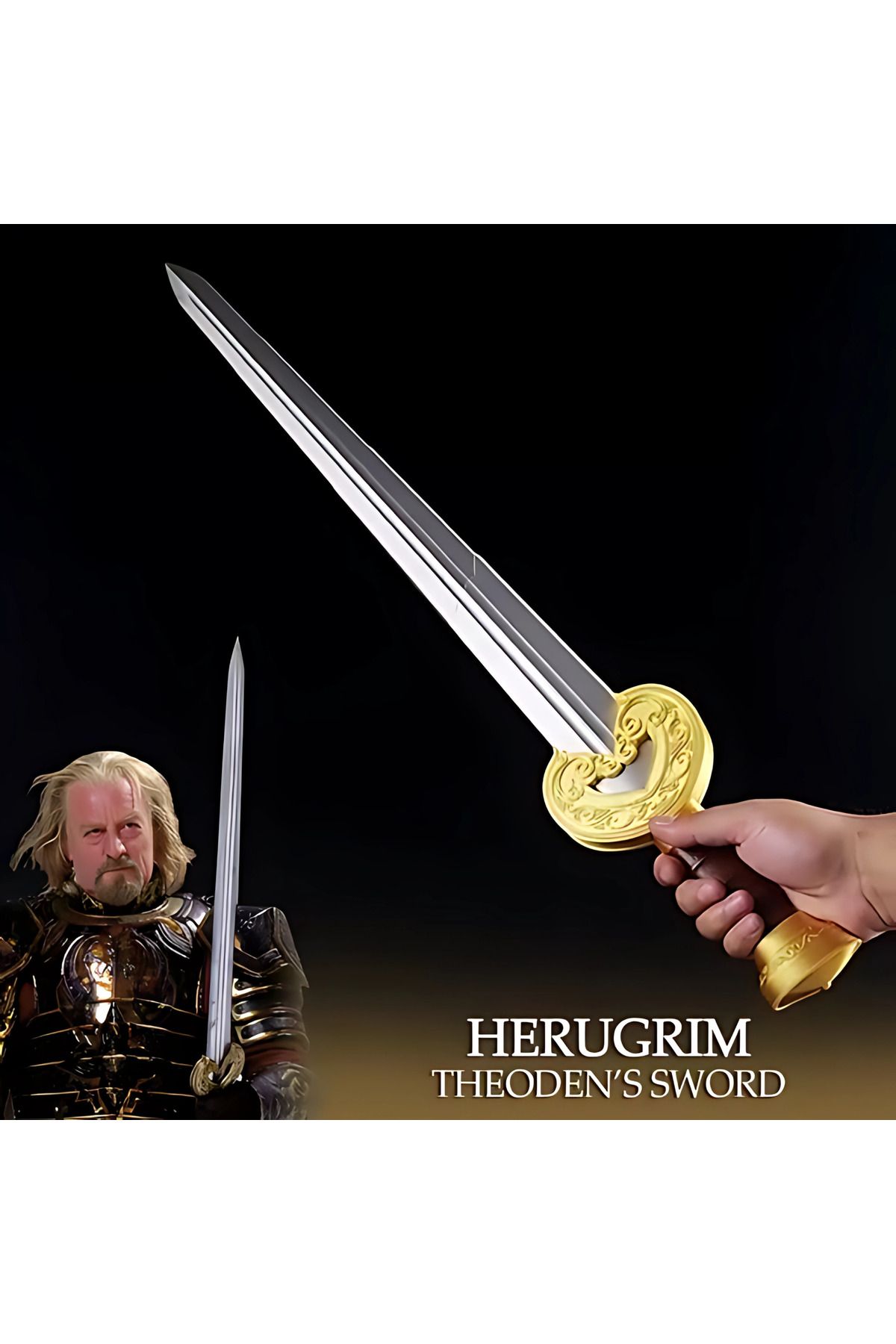 GRAT3D Herugrim Kılıcı 110 cm – Açılabilir Model | Stand Hediyeli | LOTR Koleksiyon Ürünü