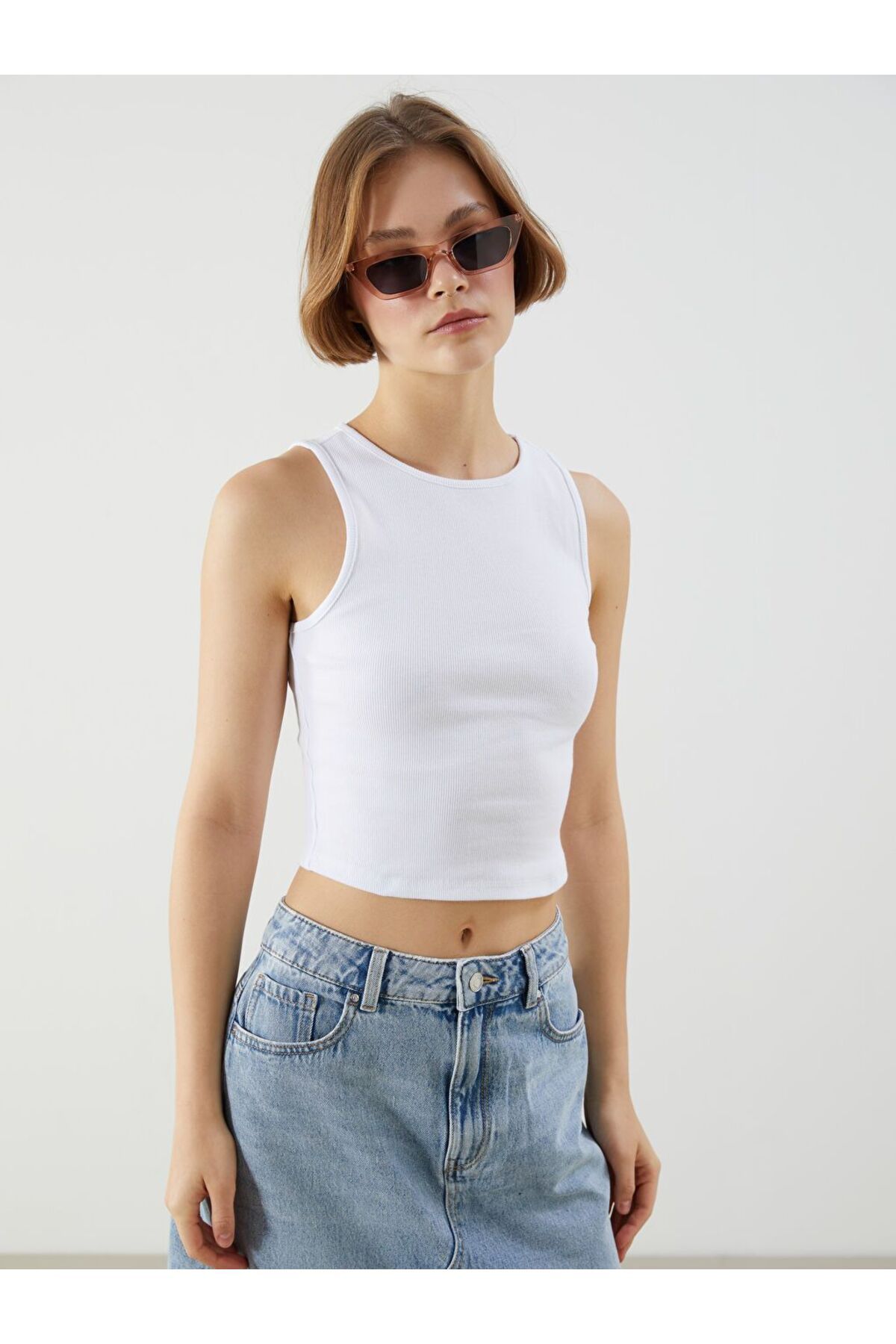 LC Waikiki XSIDE Bisiklet Yaka Kadın Crop
