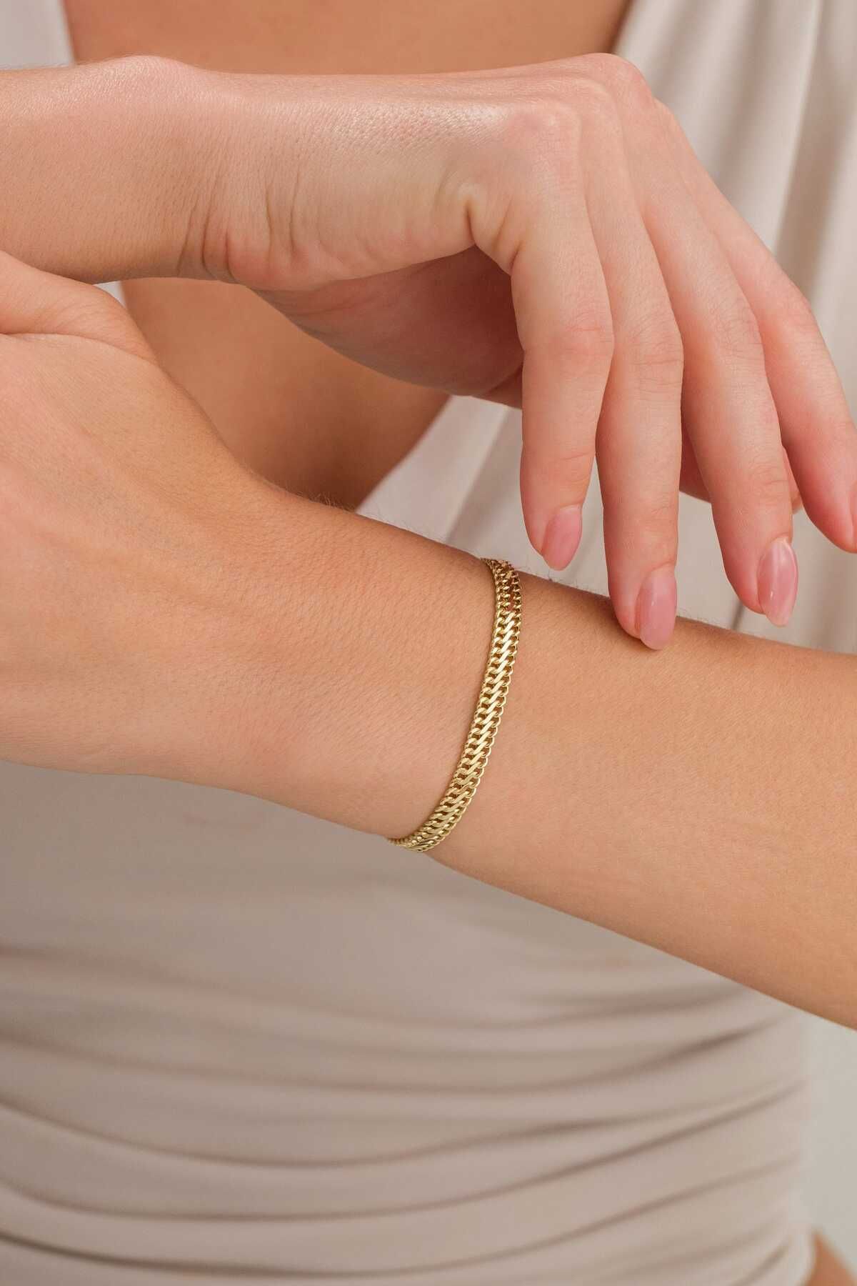 FERMAS KUYUMCULUK 14 Ayar Kalın Viyana Zincir Bileklik
