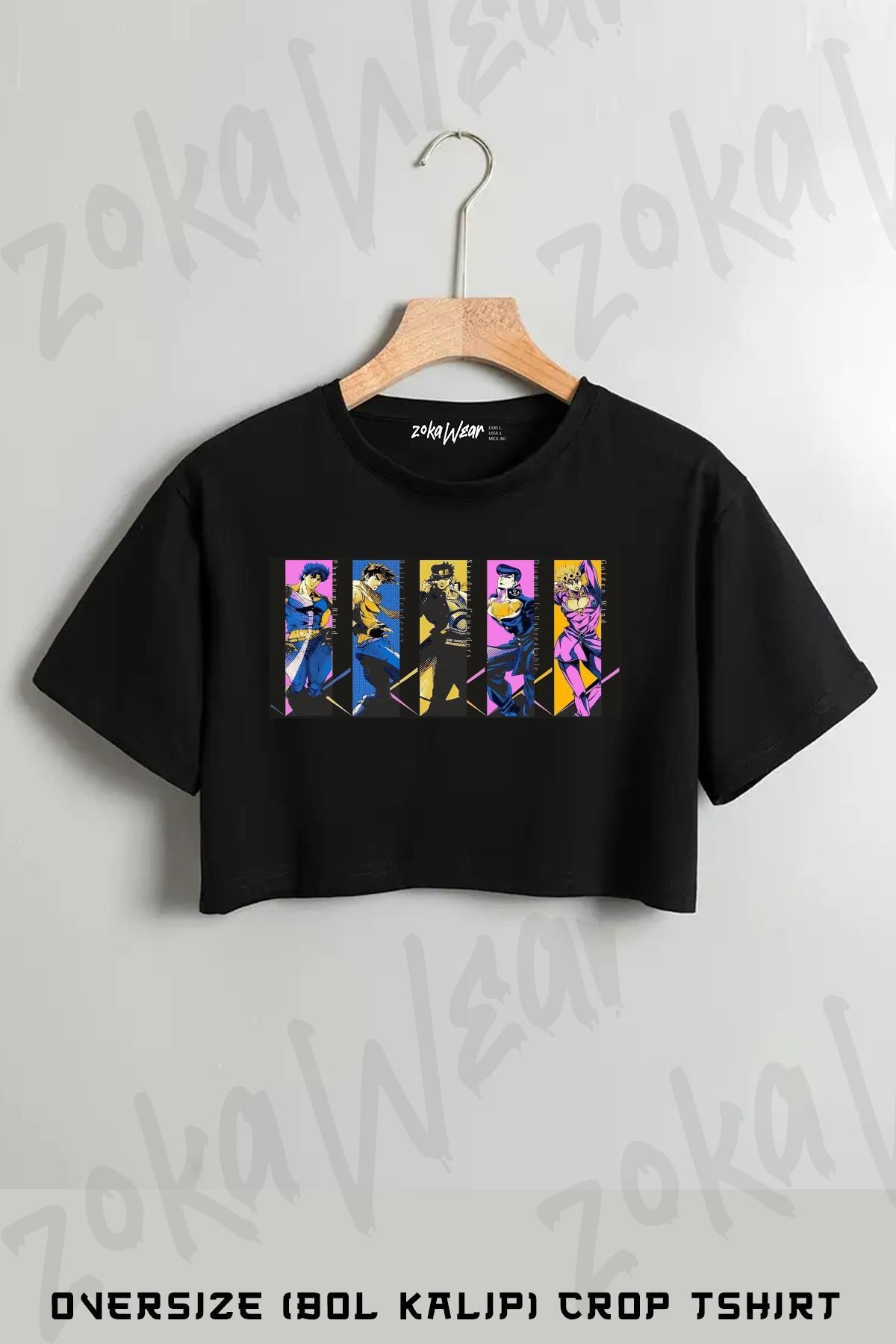 ZOKAWEAR Family Jojo Baskılı Oversize Crop T-Shirt