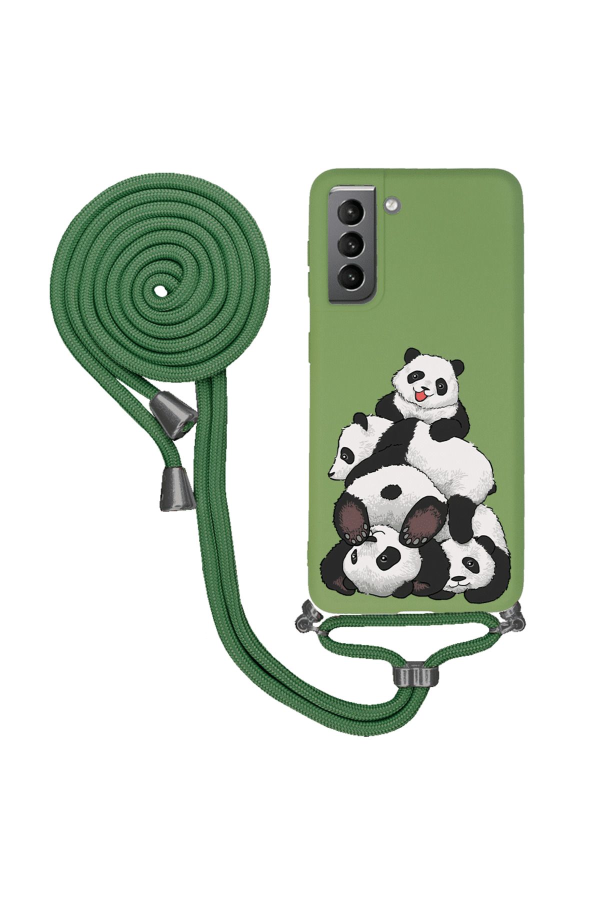 Royaleks Samsung S21 İpli Lansman Kılıf - Cute Pandas