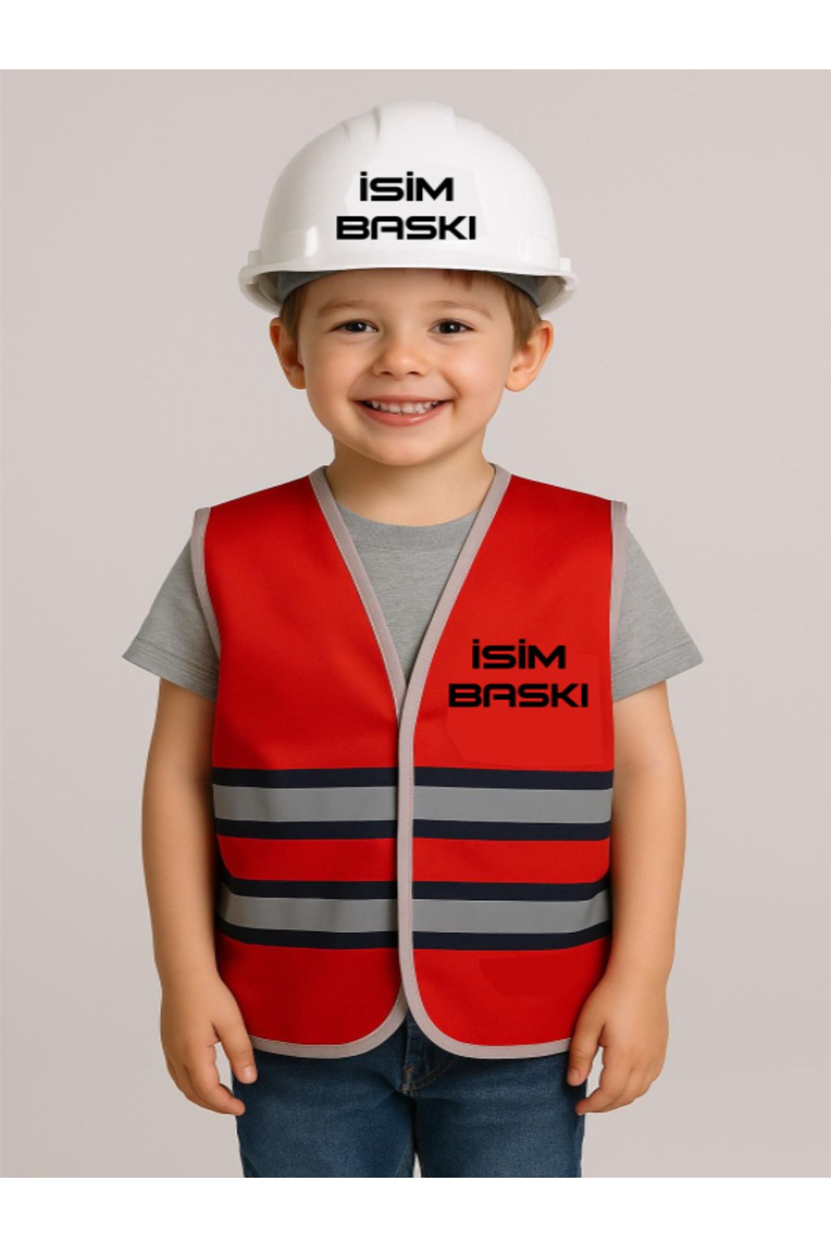 Teknik ÇOCUK YELEK VE BARET SETİ ( isim baskısını soru kısmından bildirin lütfen)