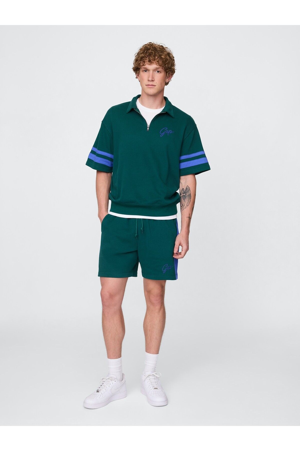 GAP Erkek Koyu Yeşil VintageSoft Sweat Şort