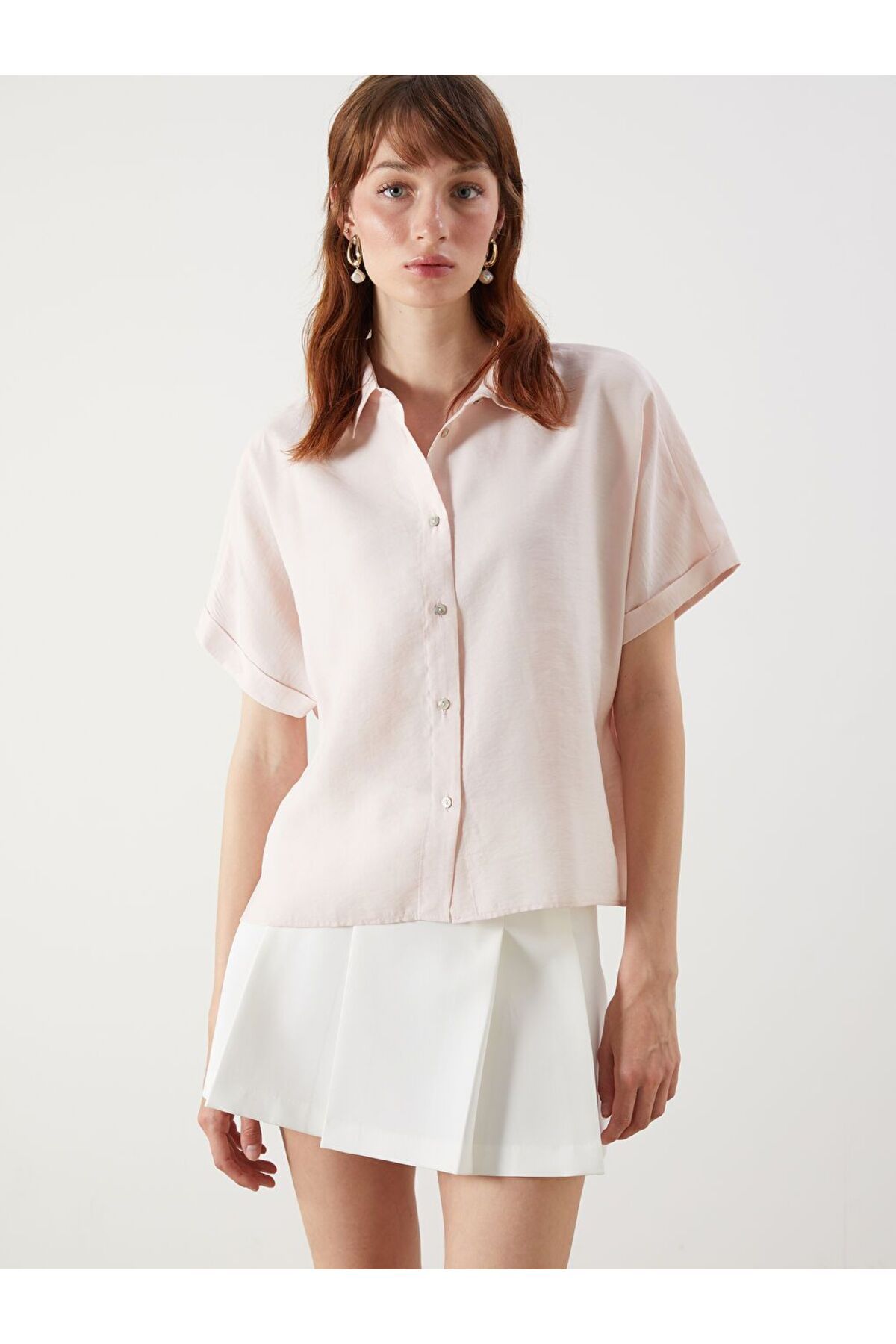 LC Waikiki LCW Vision Oversize Modal Karışımlı Kadın Gömlek