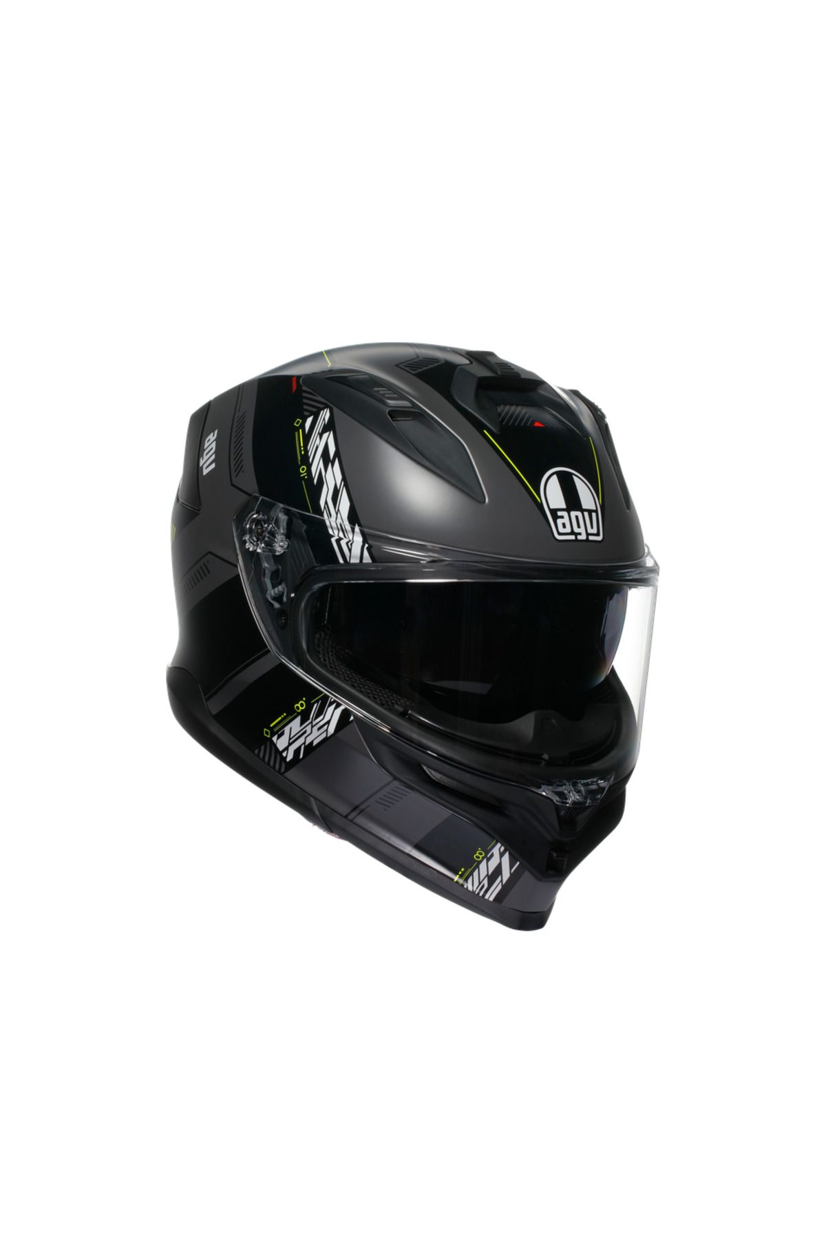 AGV K7 Kyber Matt Grey Yellow Fluo Kapalı Kask