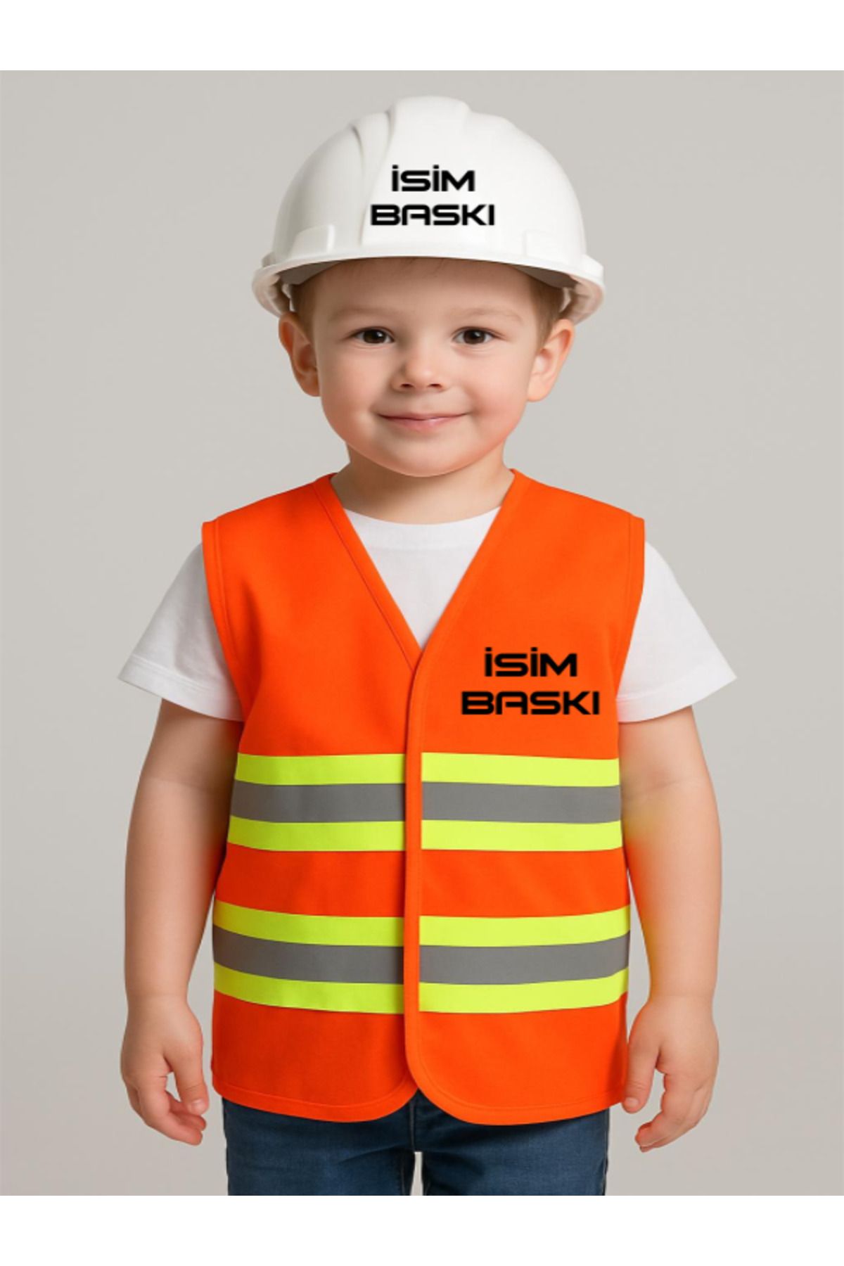Teknik ÇOCUK YELEK VE BARET SETİ ( isim baskısını soru kısmından bildirin lütfen)