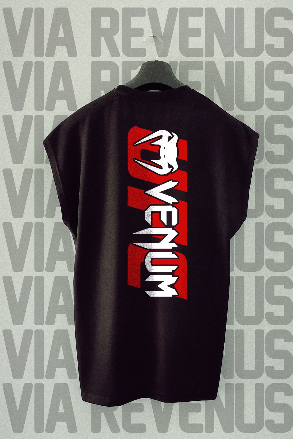 Vordevia Sırt Baskılı Sıfır Kollu Bisiklet Yaka Spor Tshirt