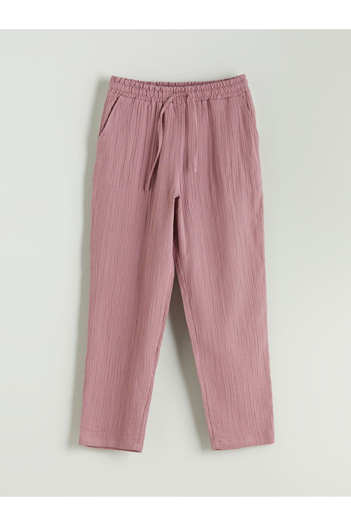 LC Waikiki Yeni Sezon Beli Lastikli Dokulu Muslin Kadin Pantolon - S5N953Z8
