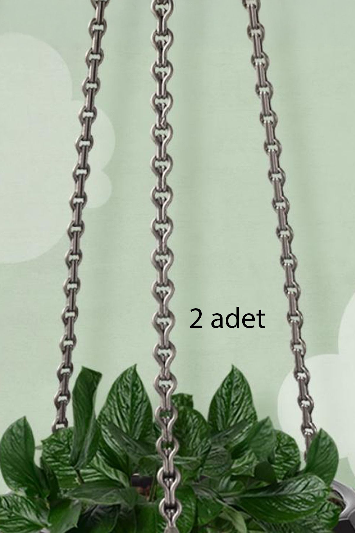 TEMMUZ HOME Aranjman Saksı Askısı ve Zinciri (plastik) 2 Adet (İlan Askı ve Zinciri İçindir)