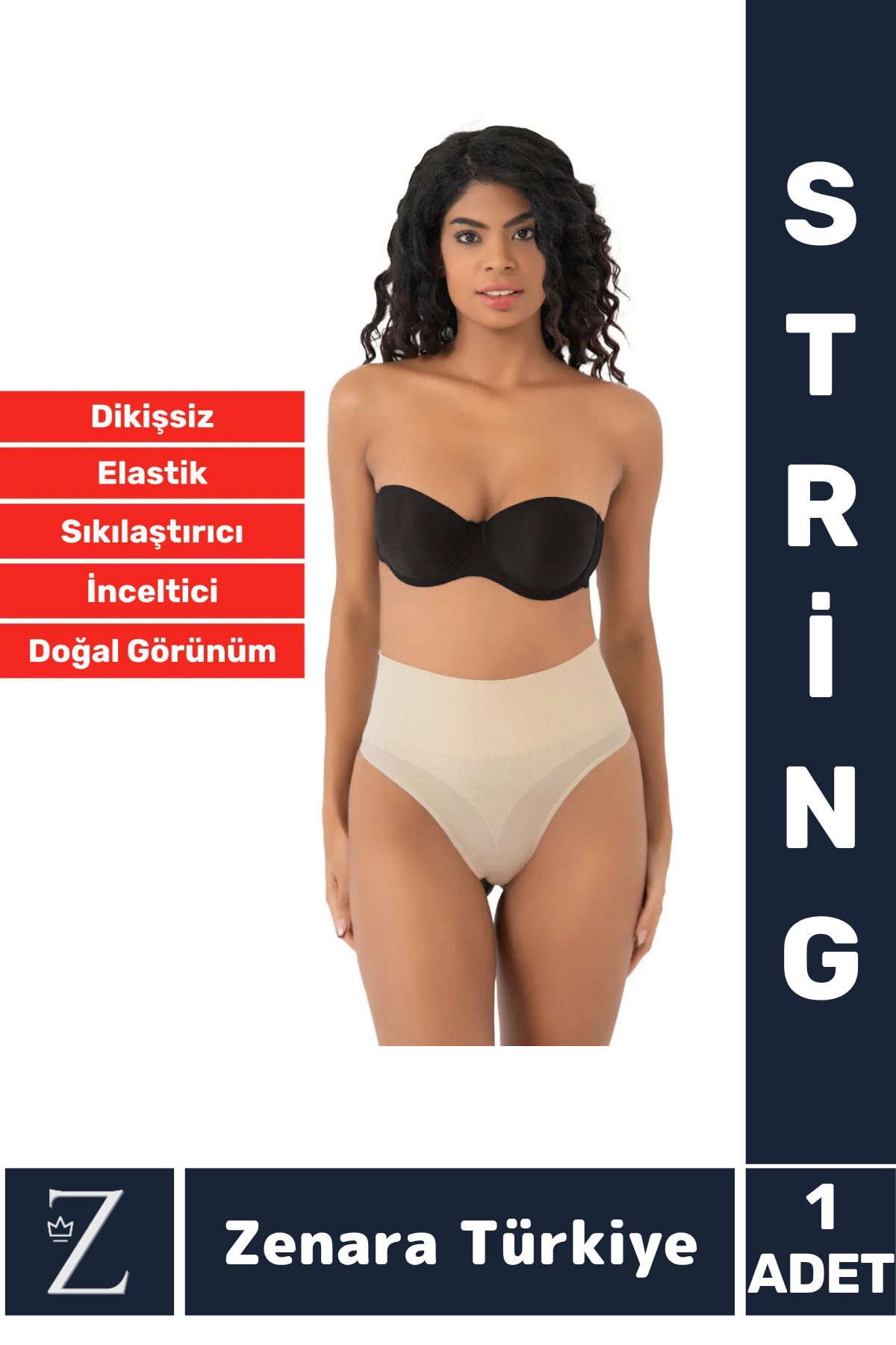 Zenara Gündelik İz Göstermez Kaymaz 2 Beden İncelten Sıkılaştıran Toparlayan Çok Şık Dikişsiz STRİNG Korse