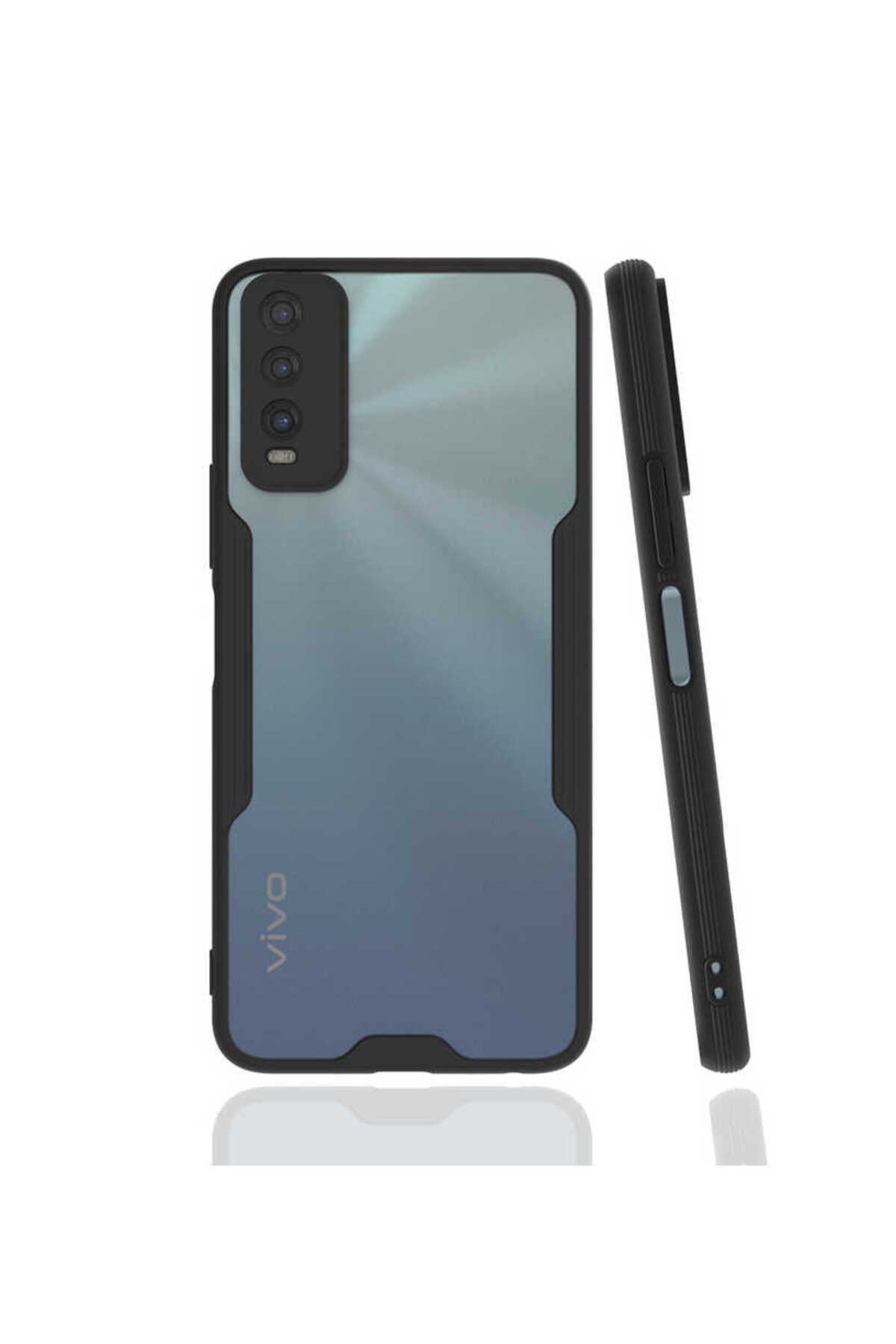 YTSGLOBAL Vivo Y11S Kılıf YTSG Parfe Kapak - Siyah