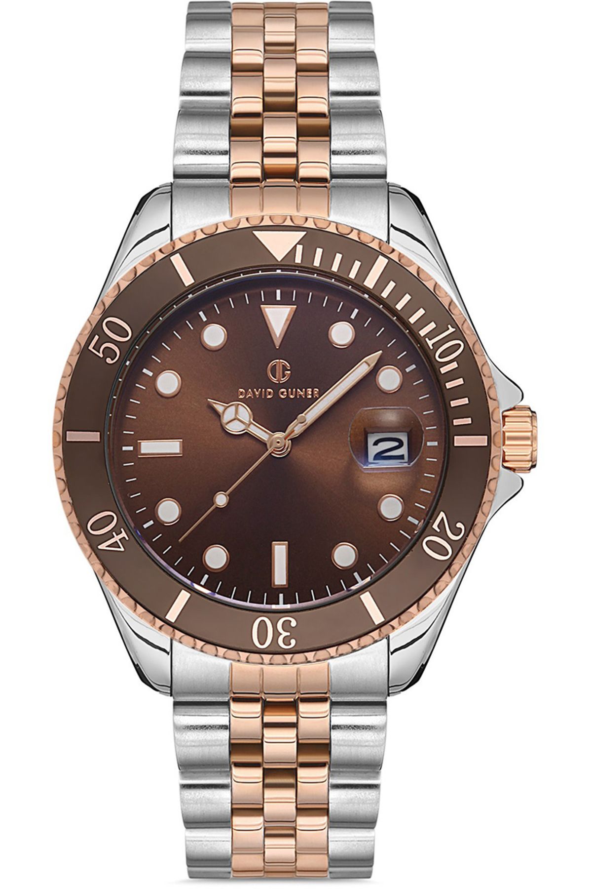 DAVID GUNER DAVİD GÜNER ERKEK KOL SAATİ DG-8230GA-E6 42 MM metal-rose