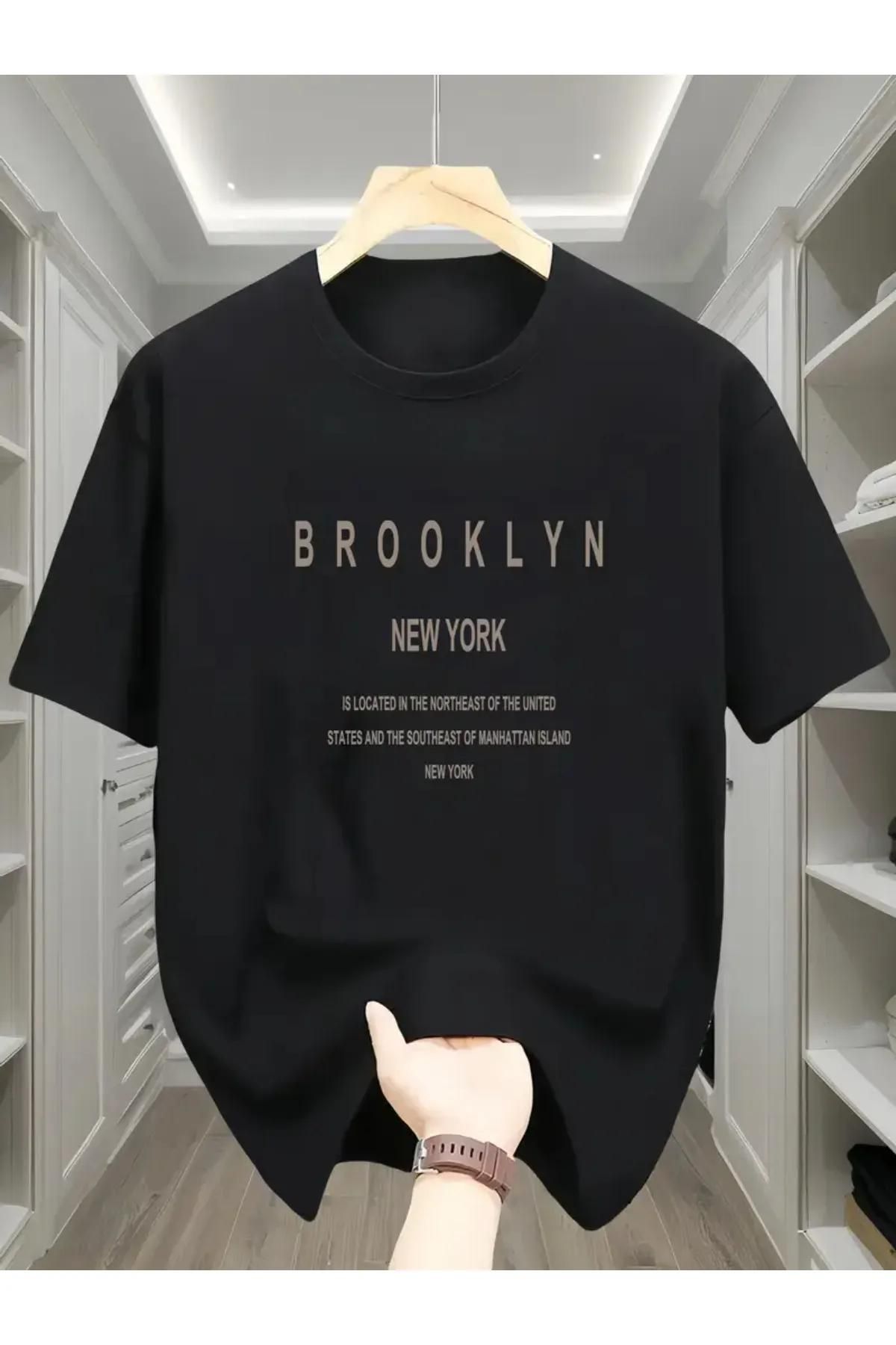 Koklonmoda Unisex Brooklyn Baskılı Oversize T-Shirt