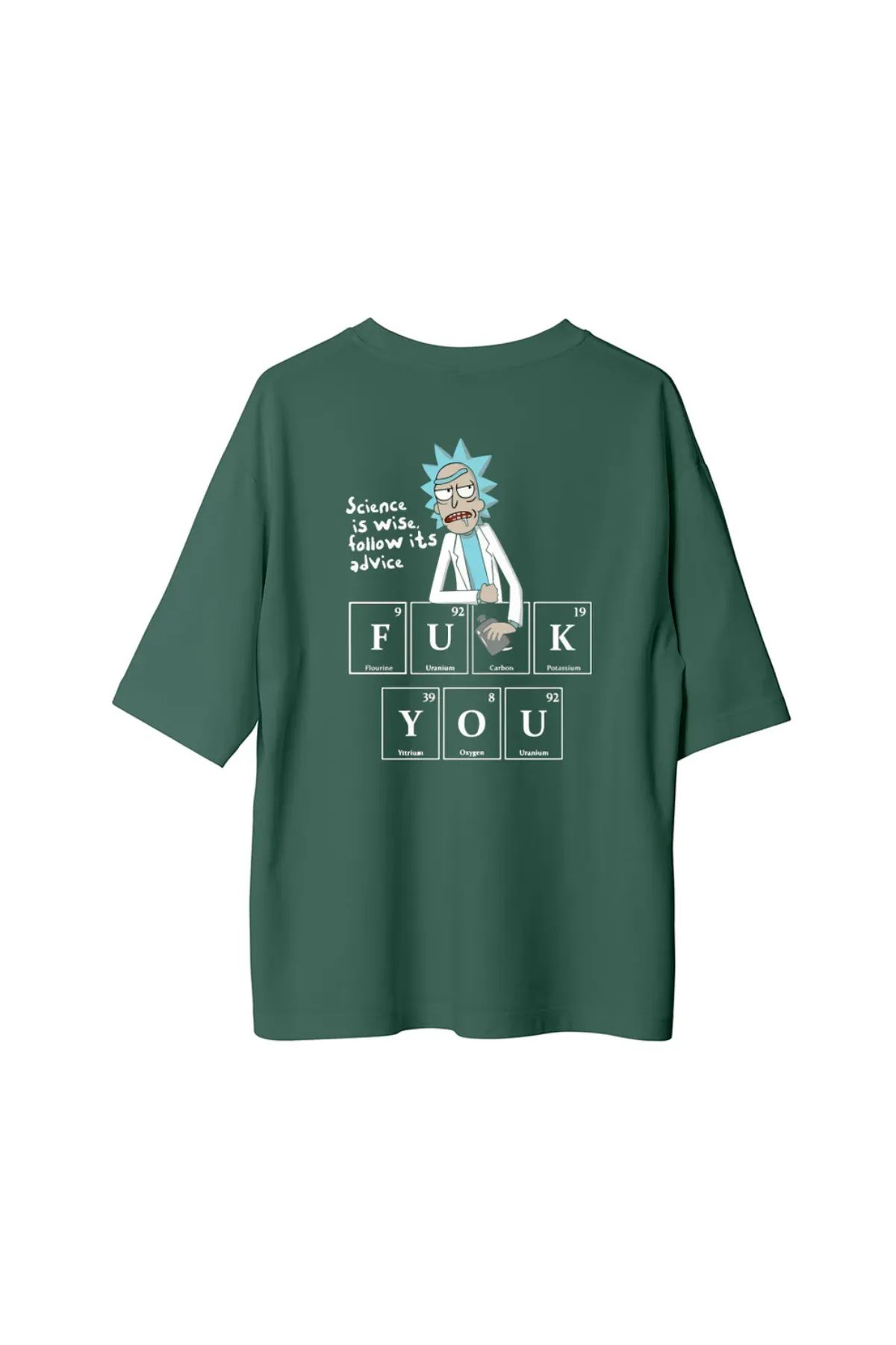 Koklonmoda Büyük Beden Unisex Doktor Ricky Baskılı Oversize T-Shirt