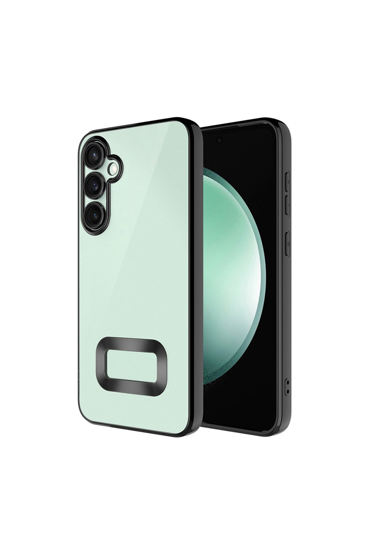 YTSGLOBAL Galaxy A16 Uyumlu Kılıf Kamera Korumalı Logo Gösteren YTSG Omega Kapak-Siyah