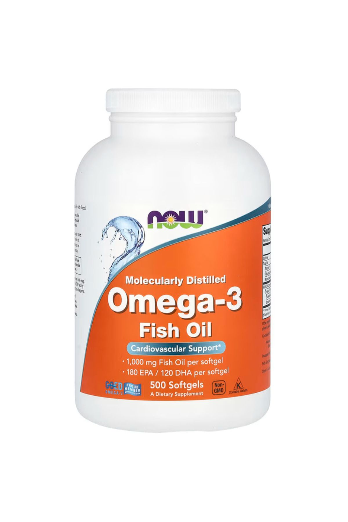 Now Foods , Omega-3 Fish Oil, 2,000 mg, 500 Softgels (1,000 mg per Softgel)