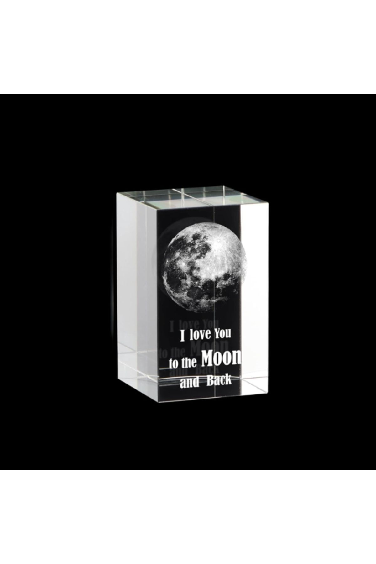 D&M Life Collection 3D Kristal Mesajlı Ay Modeli