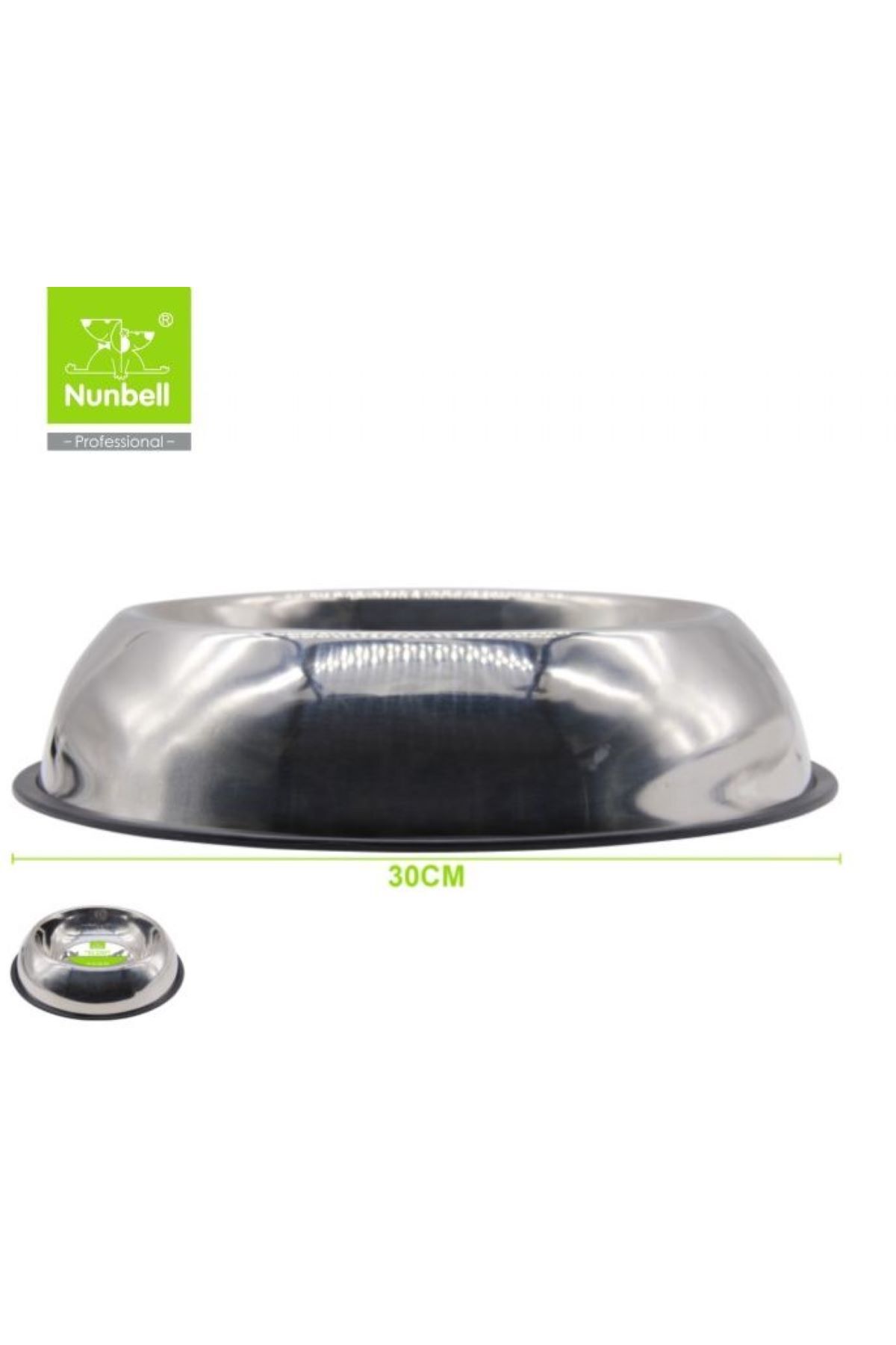 Nunbell Çelik Oval Mama ve Su Kabı 30 cm