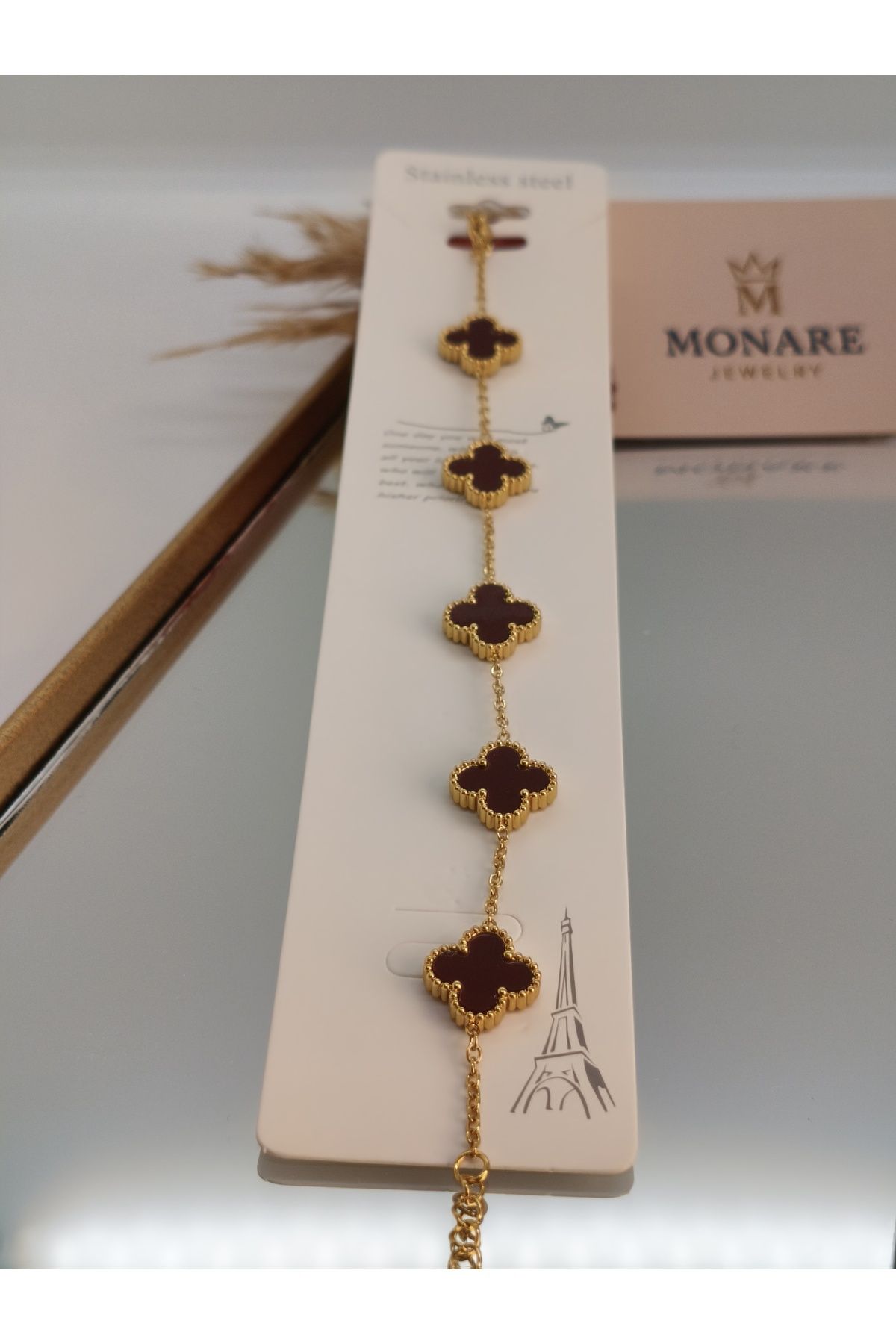 MONARE JEWELRY Monare Kadın Çelik Bileklik Kararmaz Suya Dayanıklı Antialerjik
