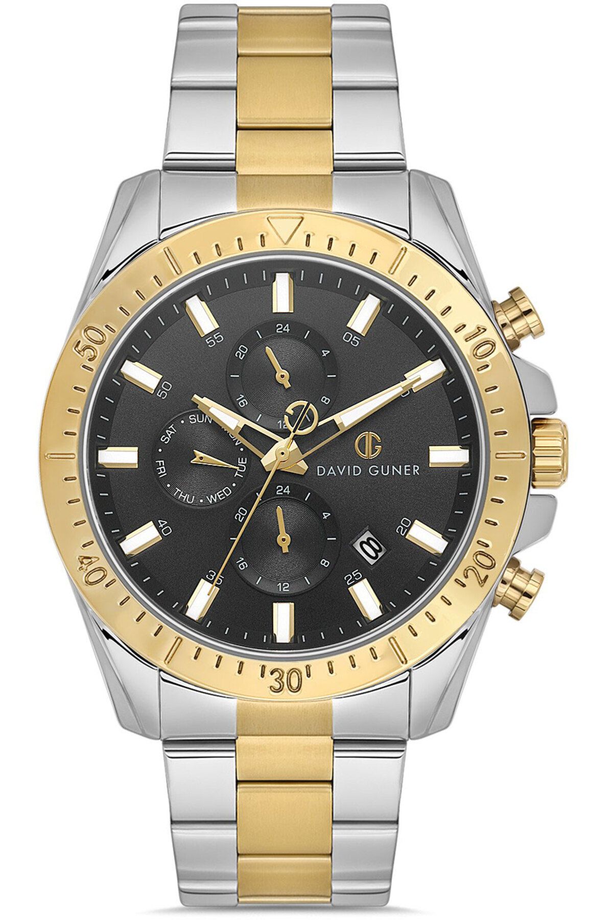 DAVID GUNER DAVİD GÜNER ERKEK KOL SAATİ DG-8737GA-D2 46 MM METAL-GOLD