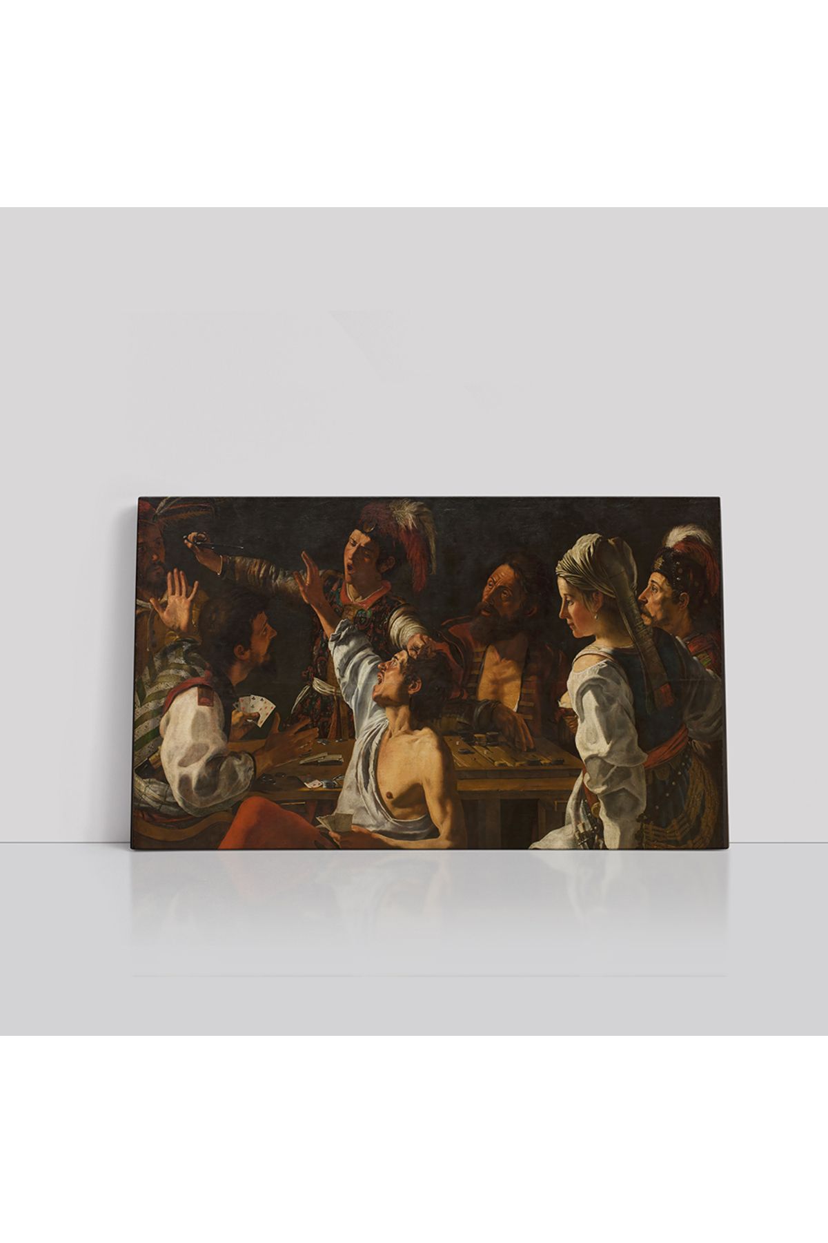 cestino darte Card & Backgammon Players (Kanvas Baskı) Tablo