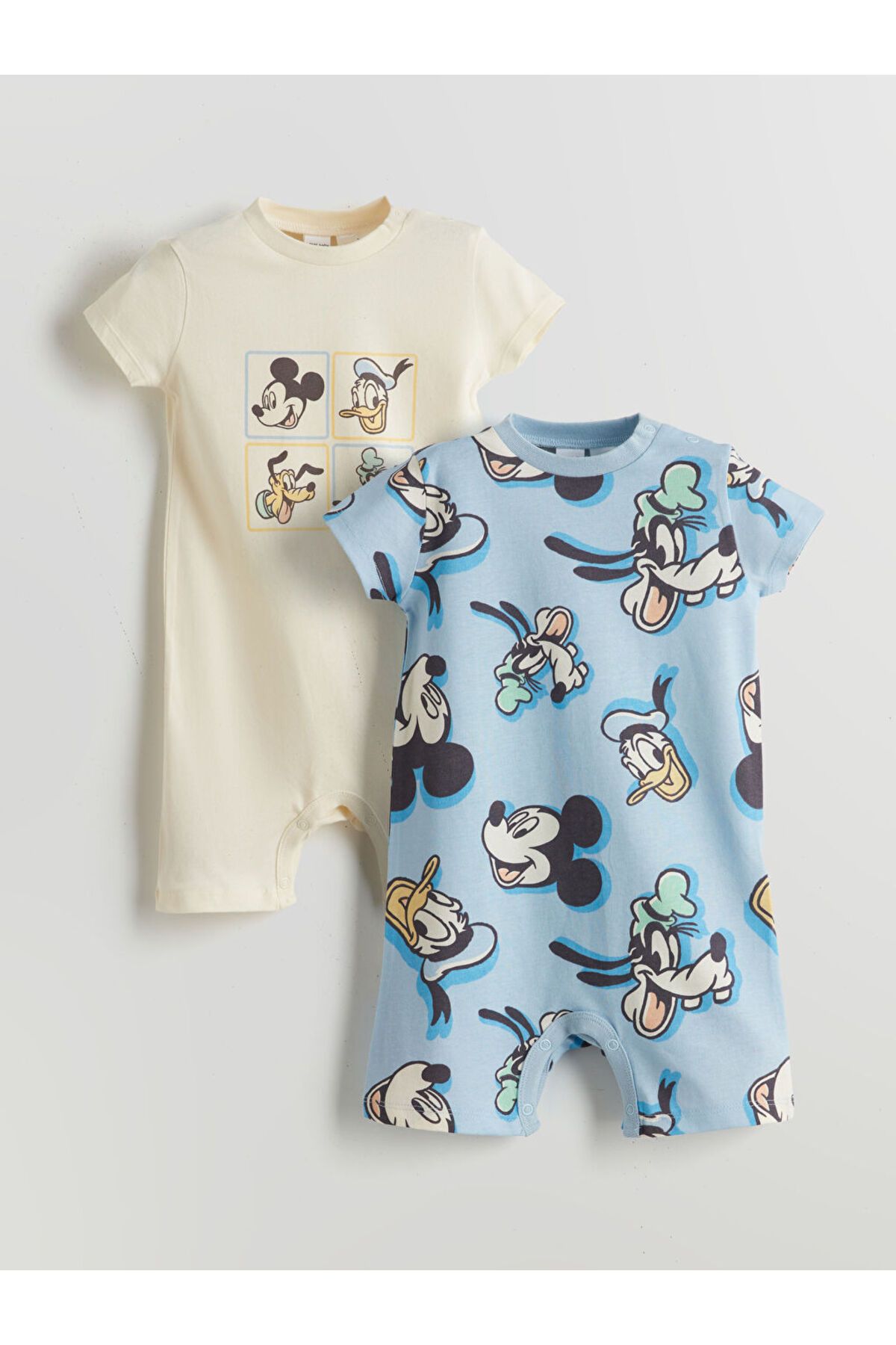 LC Waikiki Yeni Sezon Mickey Mouse Baskili Erkek Bebek Tulum 2'li - S5GM47Z1