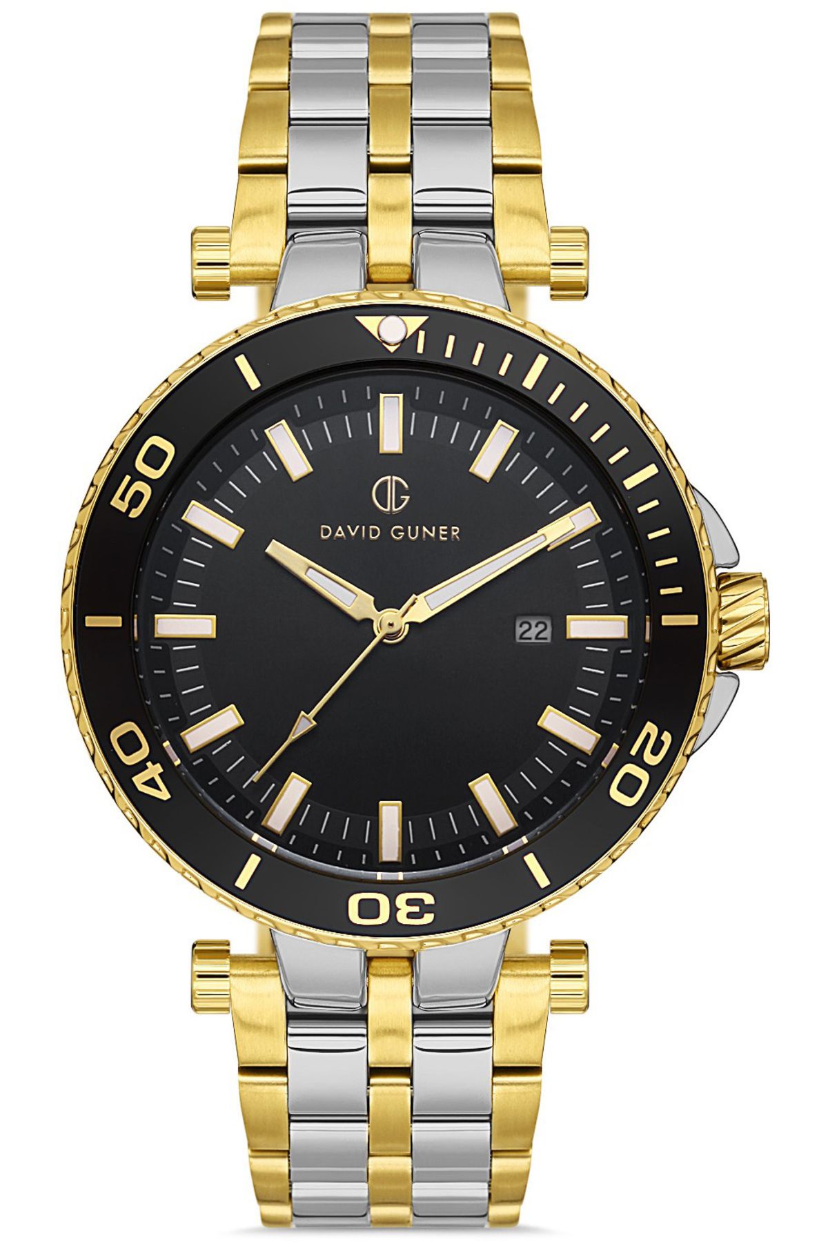 DAVID GUNER DAVİD GÜNER ERKEK KOL SAATİ DG-8393GA-D2 43 MM METAL-GOLD
