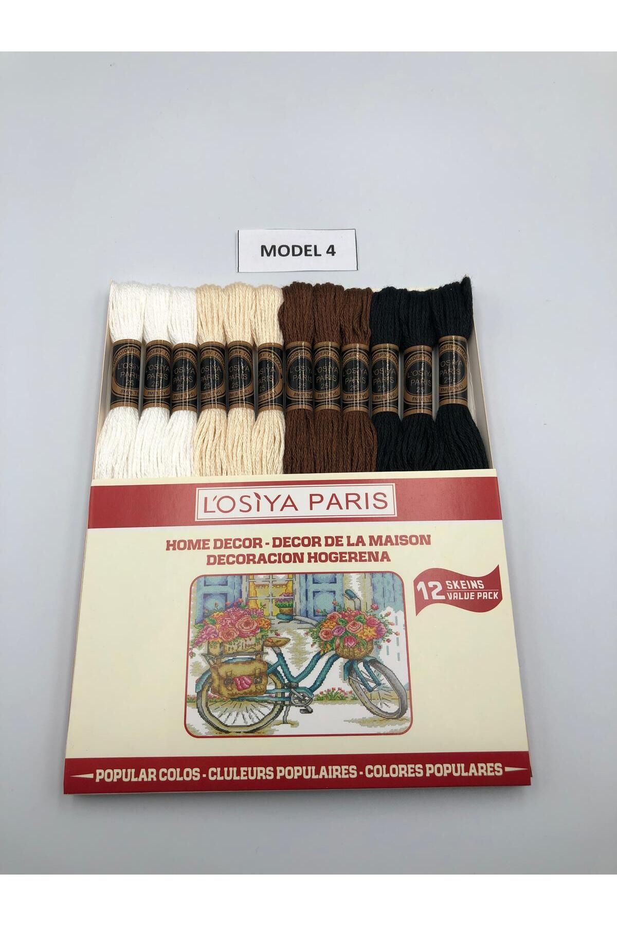 LOSİYA PARİS Losiya Paris Muline Ip Seti Etamin Ipi Kanaviçe Ipi Seti 12 Renk Koton