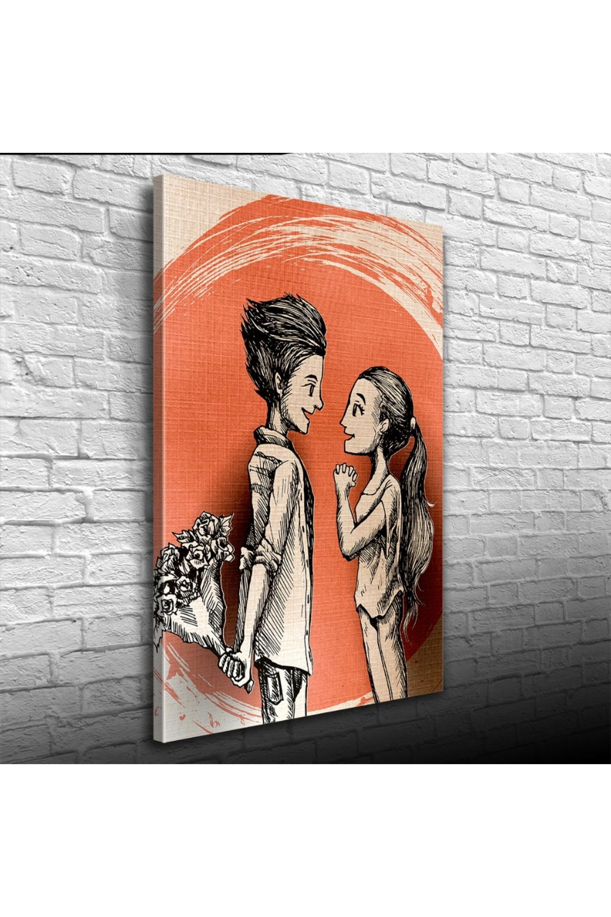 Kanonik Education Sevgililer Kanvas Tablo 50 x 70