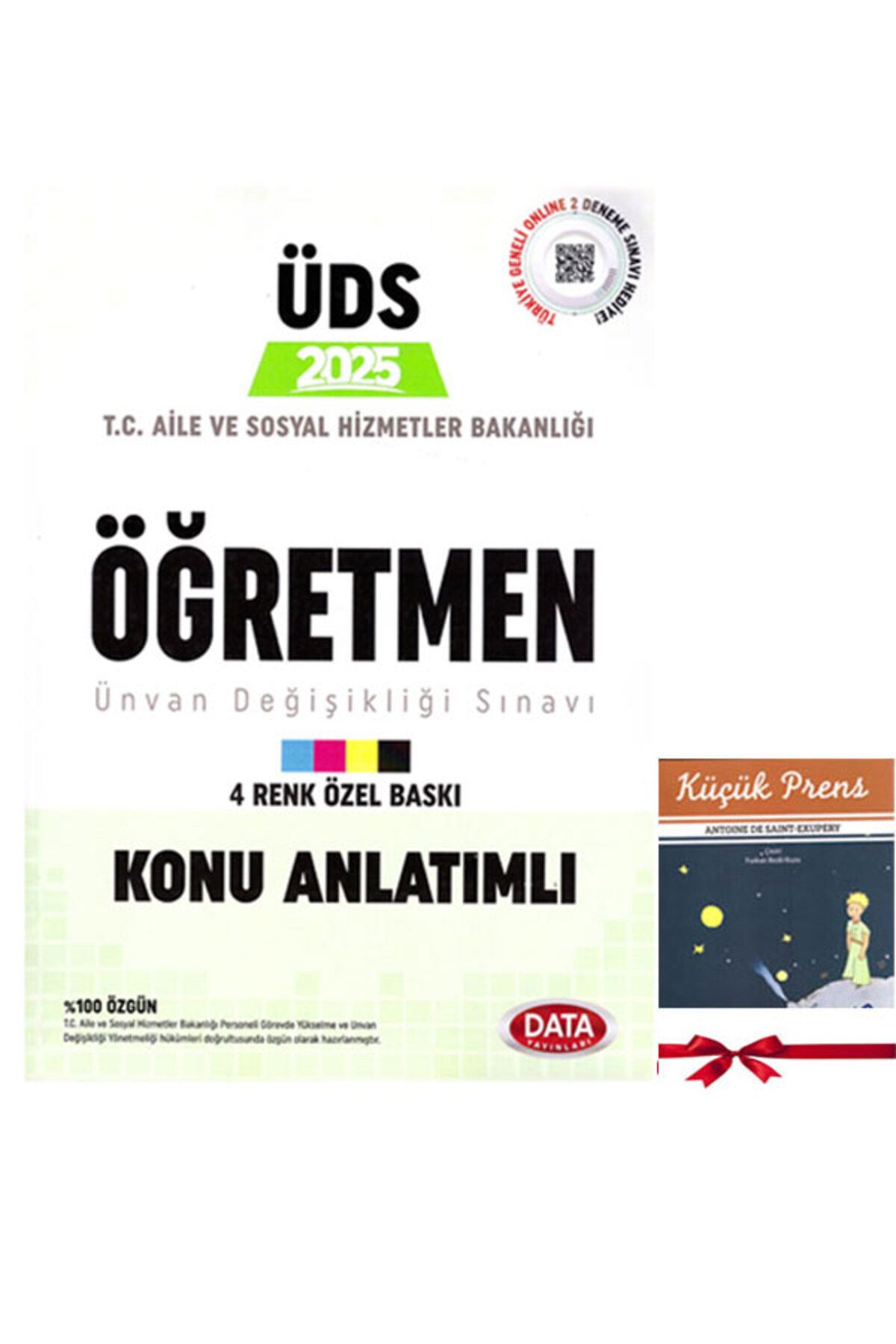 Data Yayınları 2025 ÜDS Aile ve Sosyal Hizmetler Bakanlığı ÖĞRETMEN Hazırlık Kitabı 4 Renk Özel Baskı