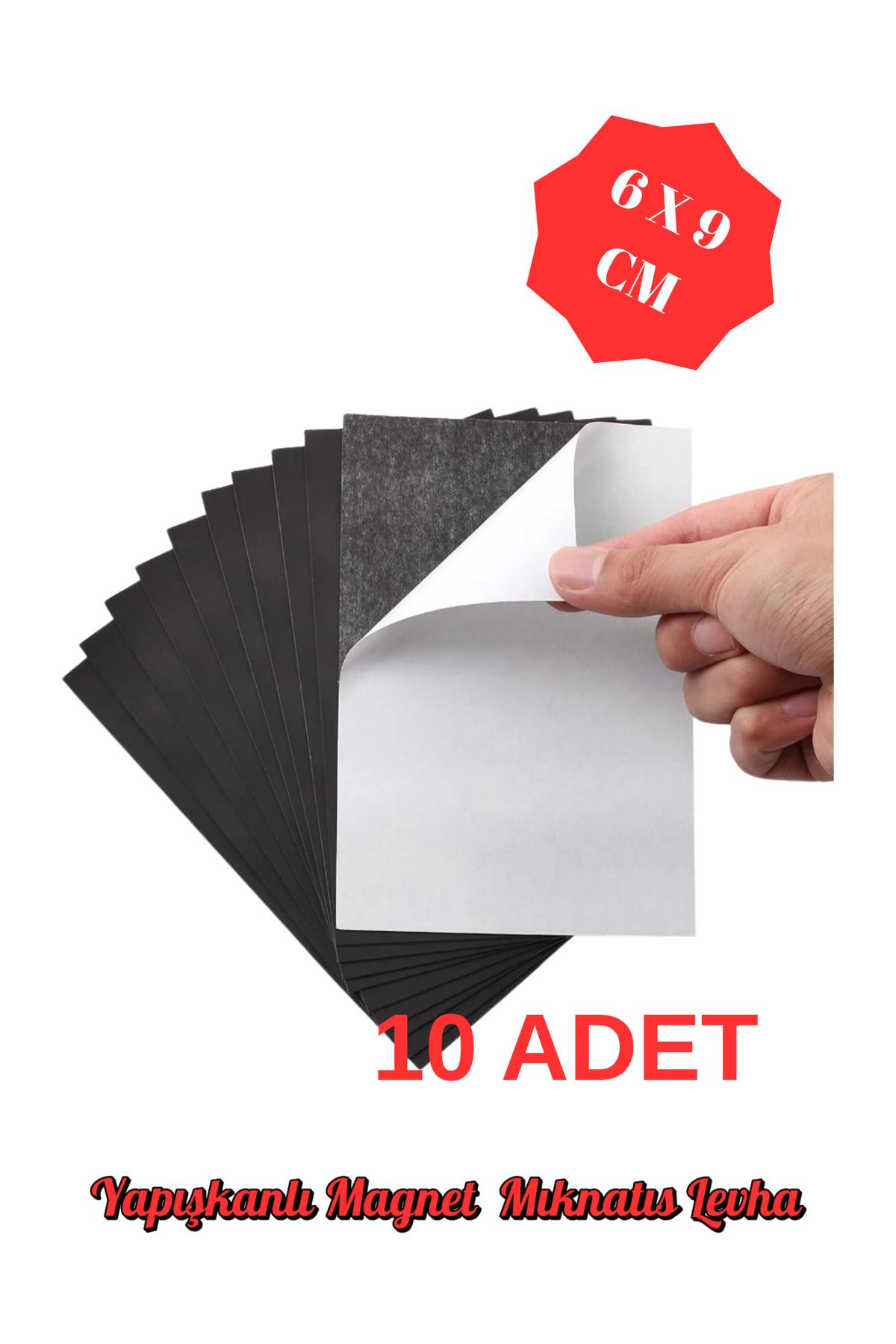 Tasarımistan Yapışkanlı Mıknatıs Levha 6x9 Cm 10 Adet Özel Kesim Fotoğraf Magneti