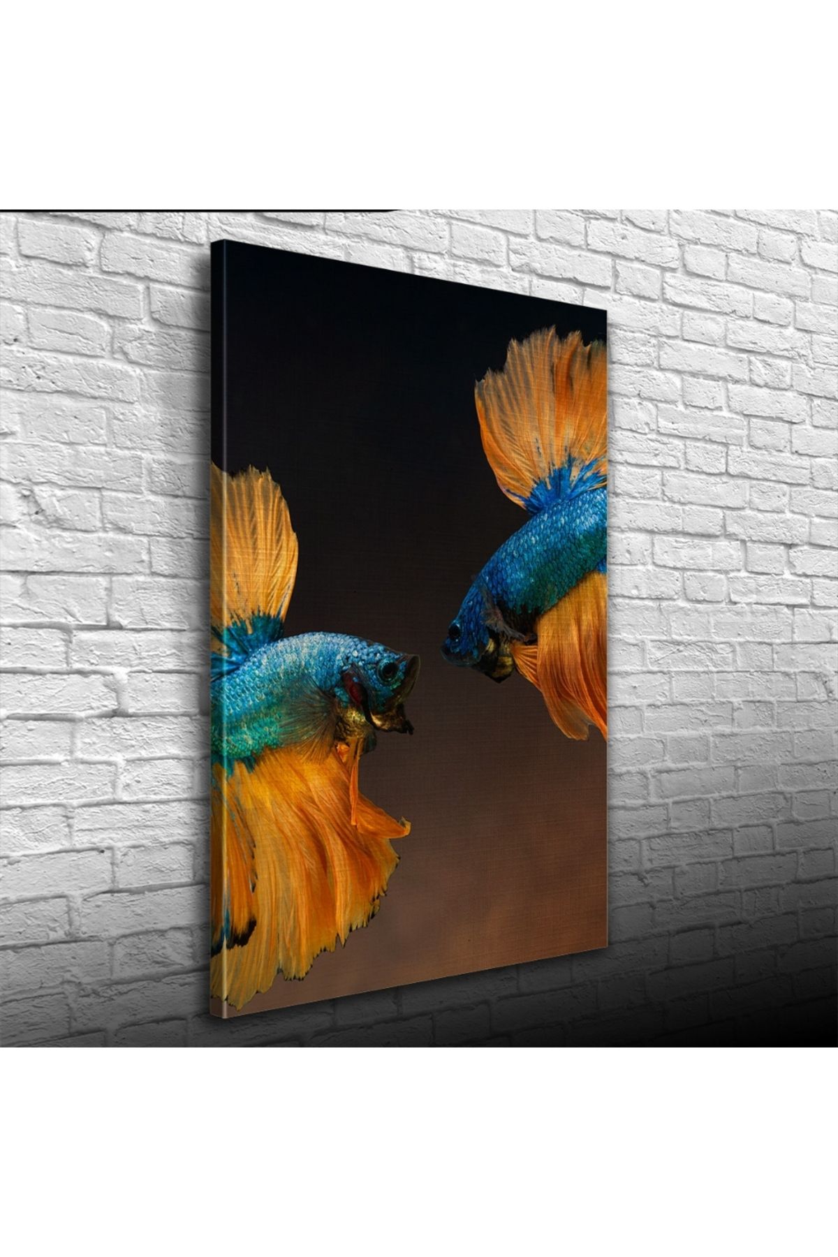 Kanonik Education İki Mavi Balık Kanvas Tablo 50 x 70