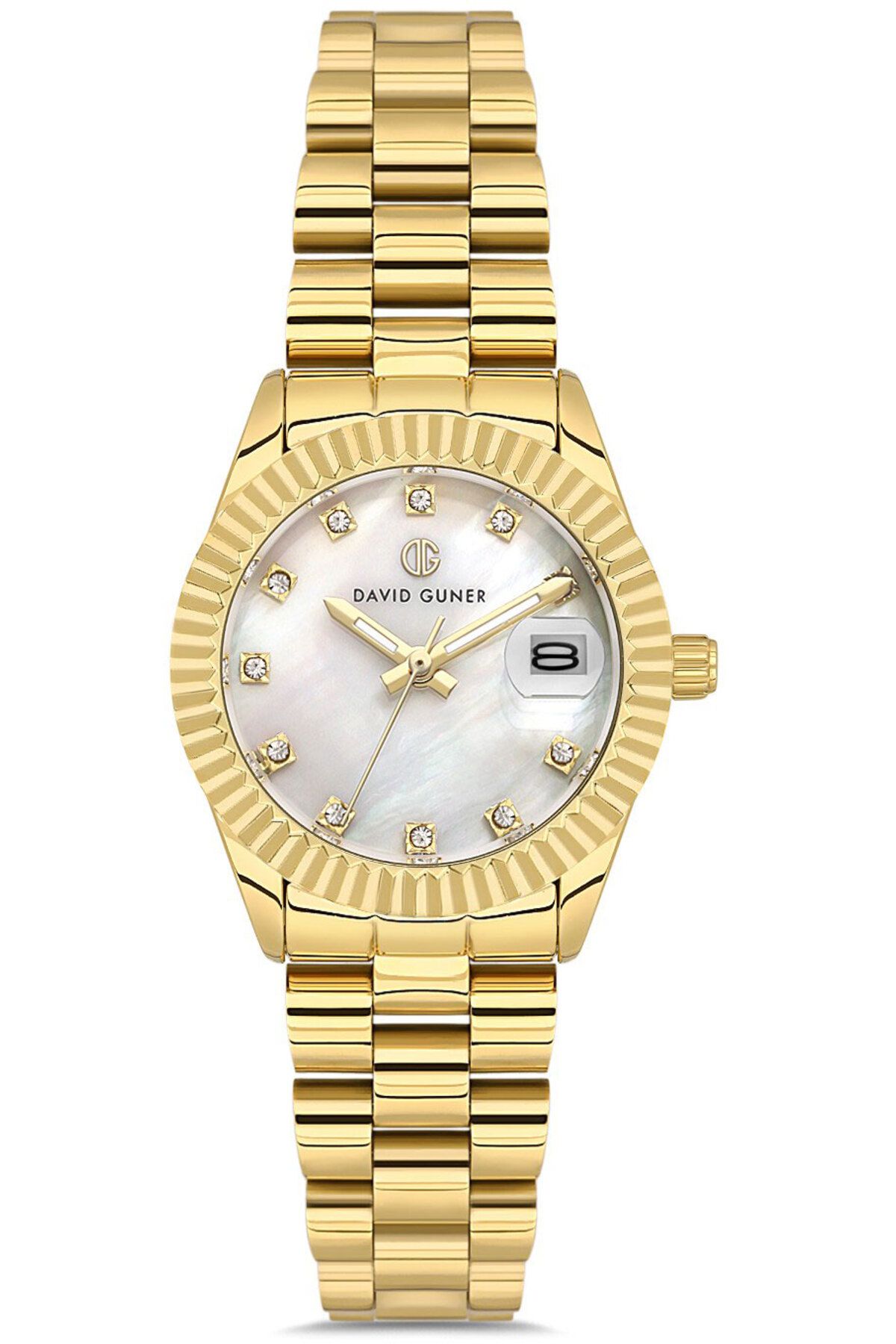 DAVID GUNER DAVİD GÜNER KADIN KOL SAATİ DG-8828LA-B1 27 MM GOLD