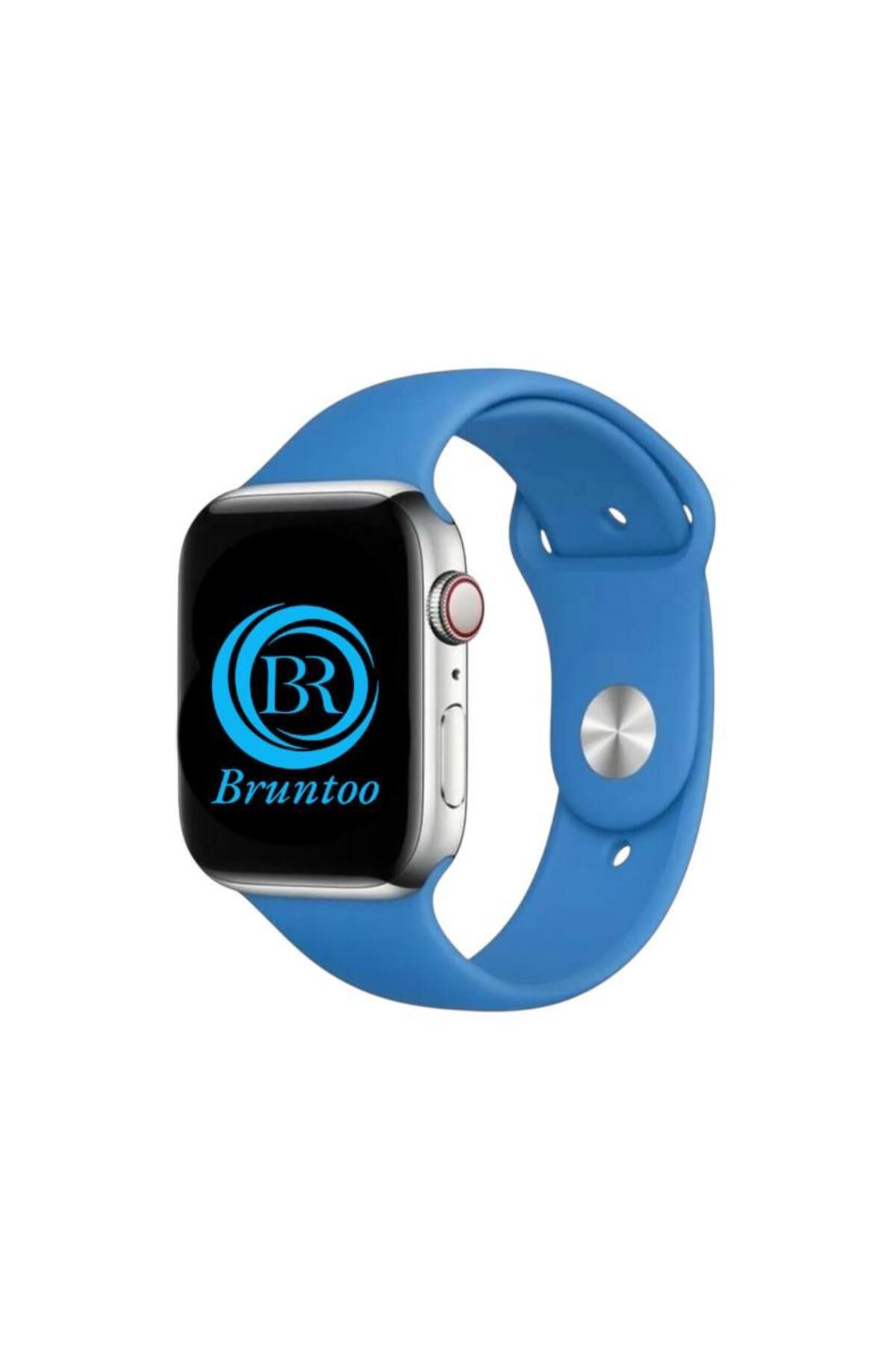 Bruntoo BR Apple Watch Series Ultra 10/9/8/7/6/5/4/SE/3/2/1 49mm-46mm-45mm-44mm-42mm M/L Beden Silikon kordon