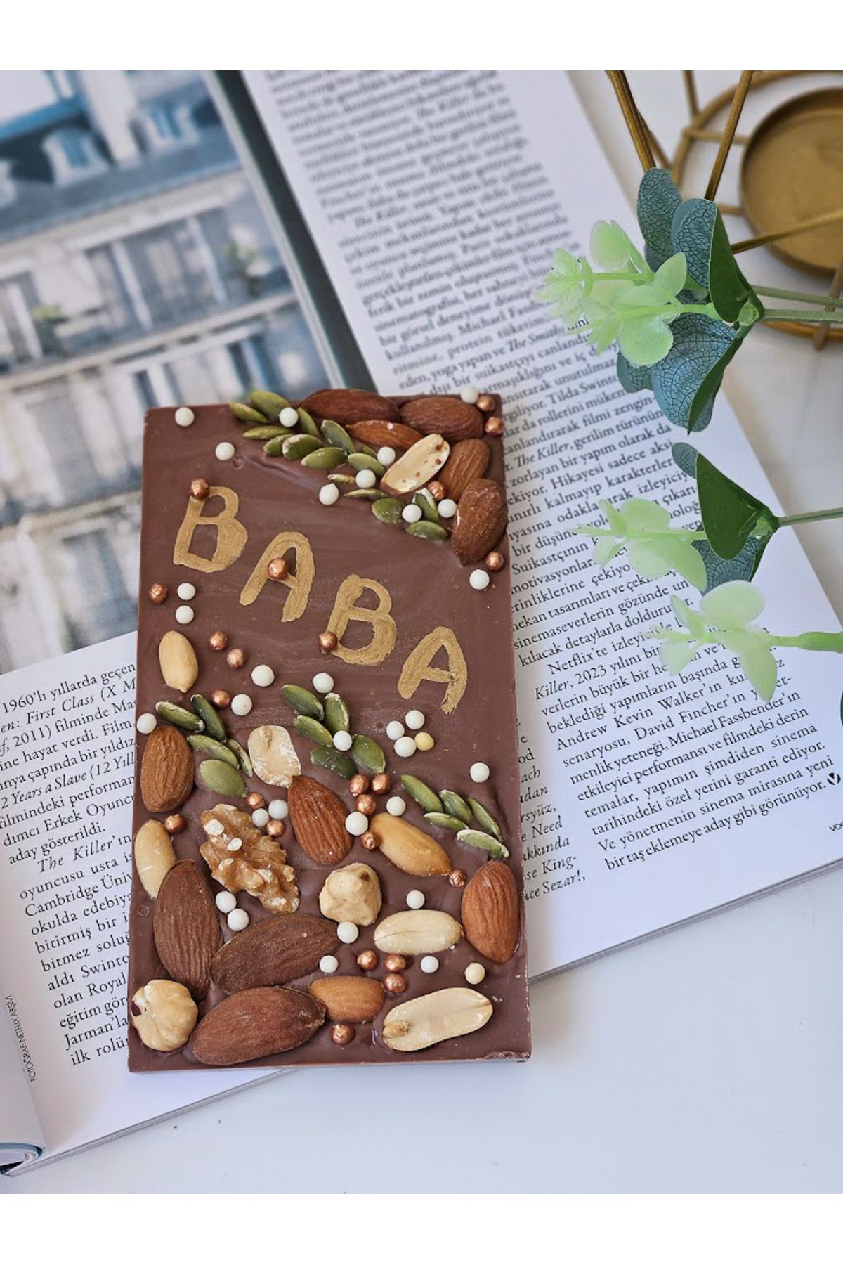 ksana choco Belçika Çikolatası ile El Yapımı Butik Hediye Tablet – Özel Tasarım | Babalar Günü Hediyesi