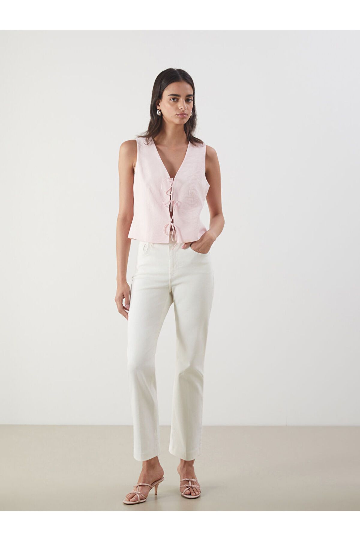 LC Waikiki Yeni Sezon Crop Flare Kadin Jean Pantolon - S5PQ18Z8